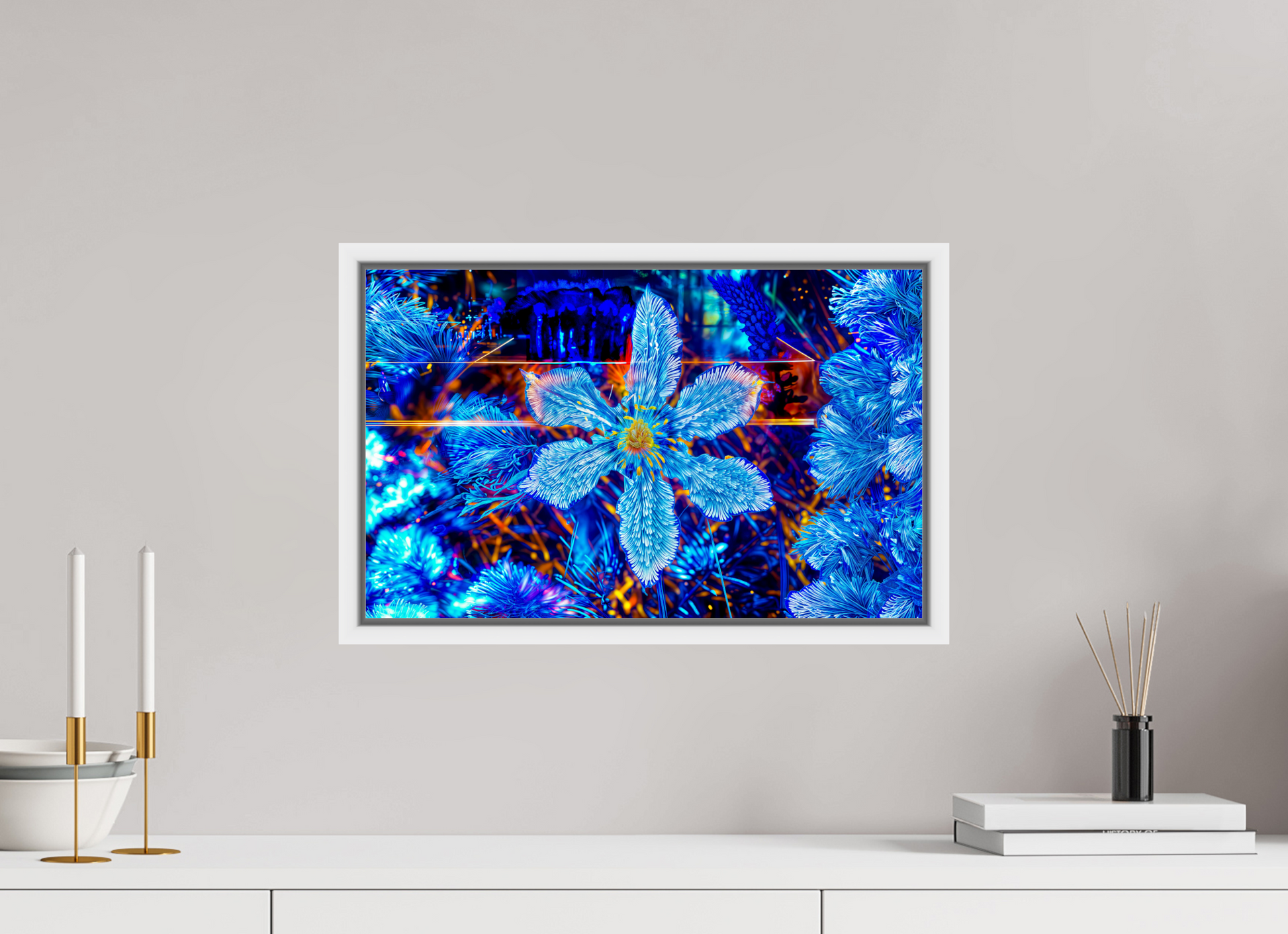 47.9 x 30 cm, 9 White American box The flower that dreamed of stars