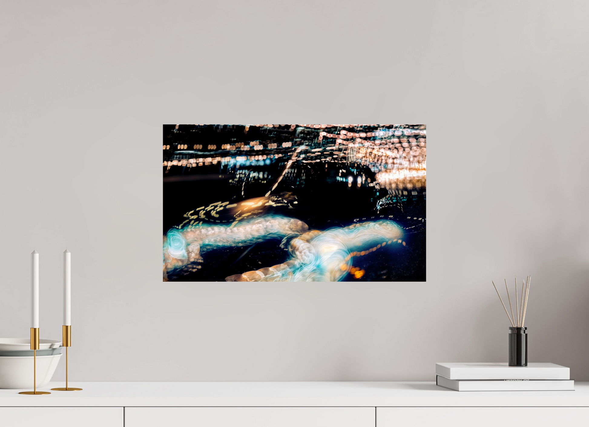 50.2 x 30 cm, 2 Photo print mounted on Dibond The Epic of Modern Fireflies