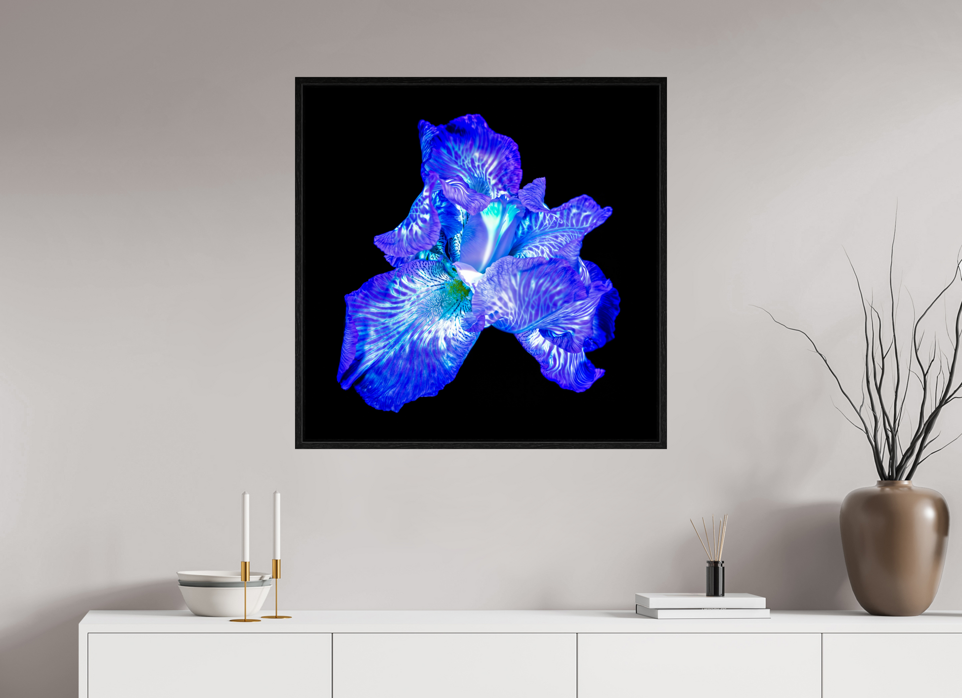 80 x 80 cm, 8 Black American Box The Opal of Shadows