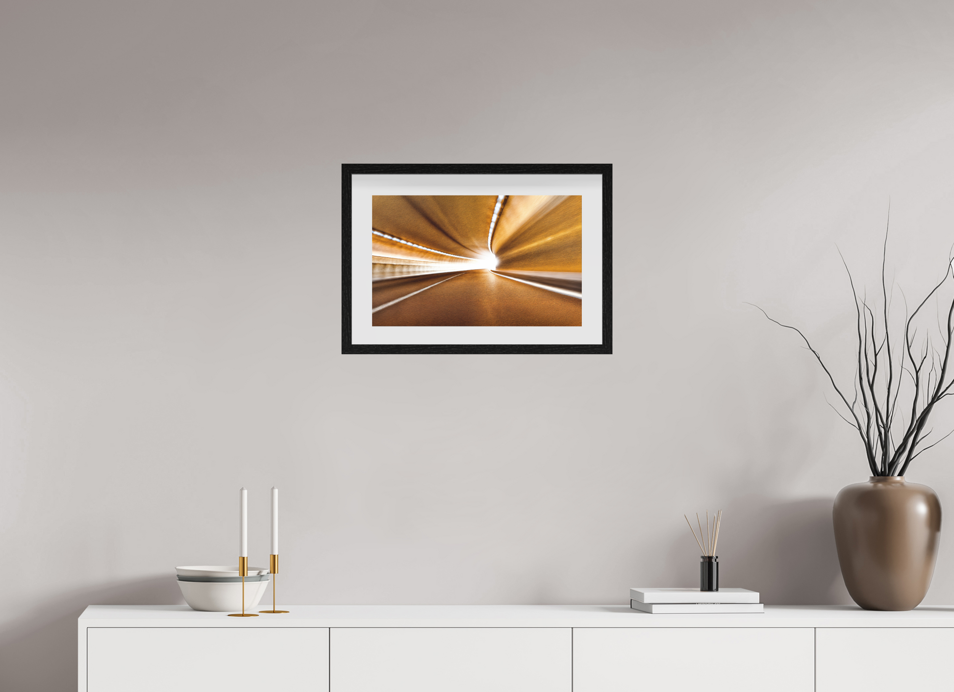 48 x 30 cm, 10 Black Floating Frame Passage to eternal light