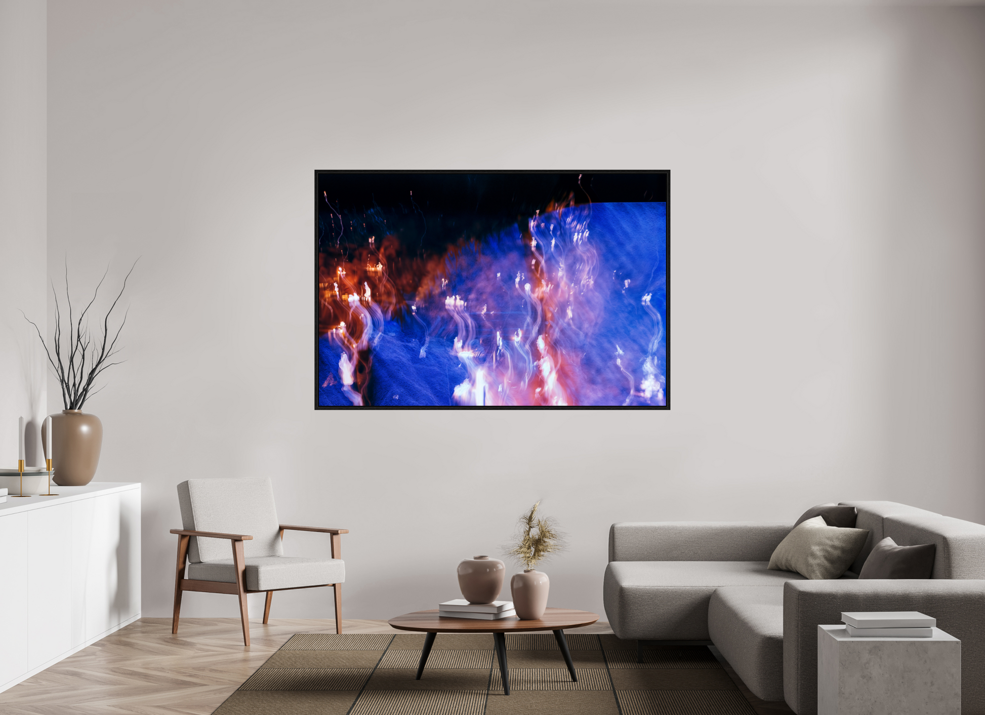 180 x 120 cm, 8 Black American Box Song of Wandering Flames