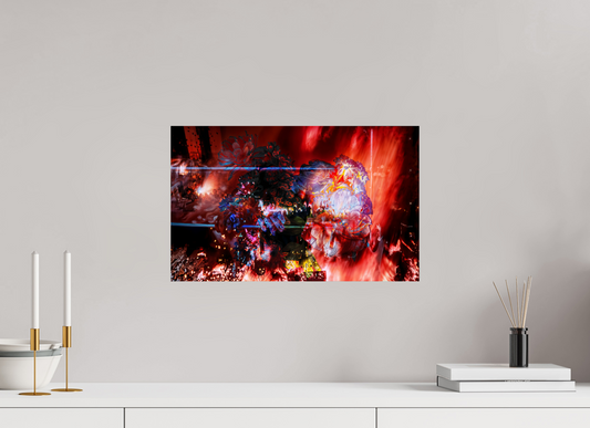 48 x 30 cm, 1 Tirage simple sur papier photo Fuji Crystal Pearl L’étreinte des pétales ardents