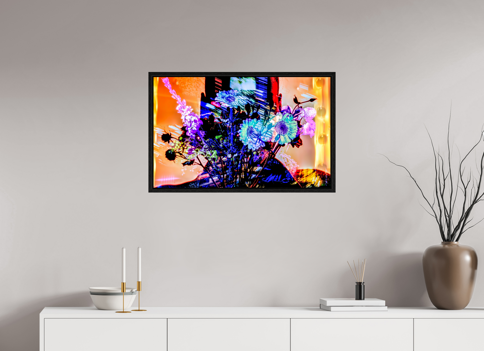 80 x 50 cm, 8 Black American Box In the light of you, in the color of us