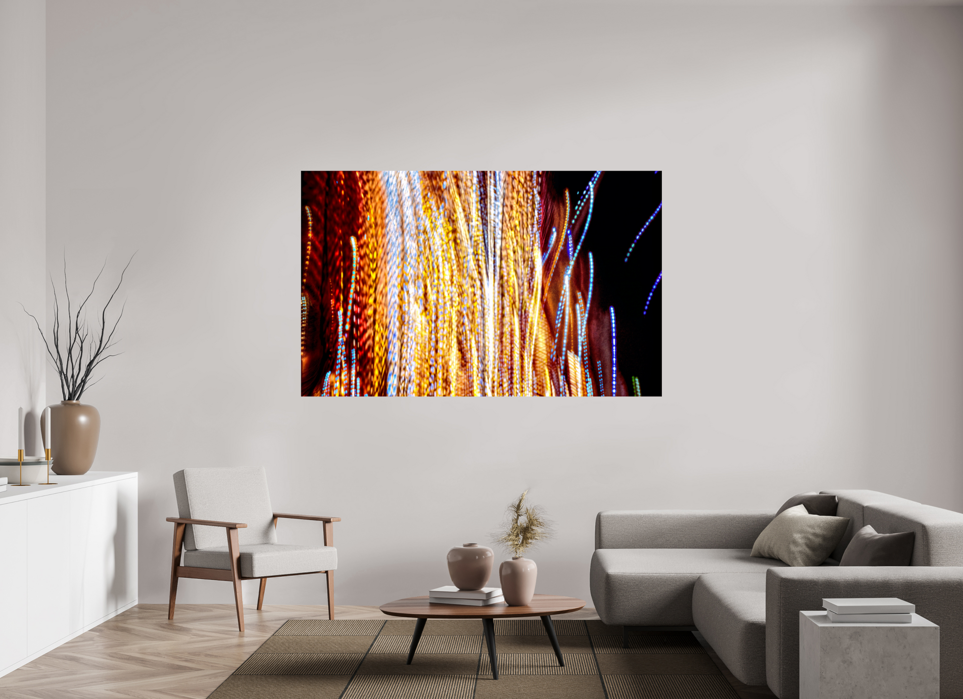 192 x 120 cm, 2 Tirage photo contrecollé sur Dibond Ode aux filaments célestes