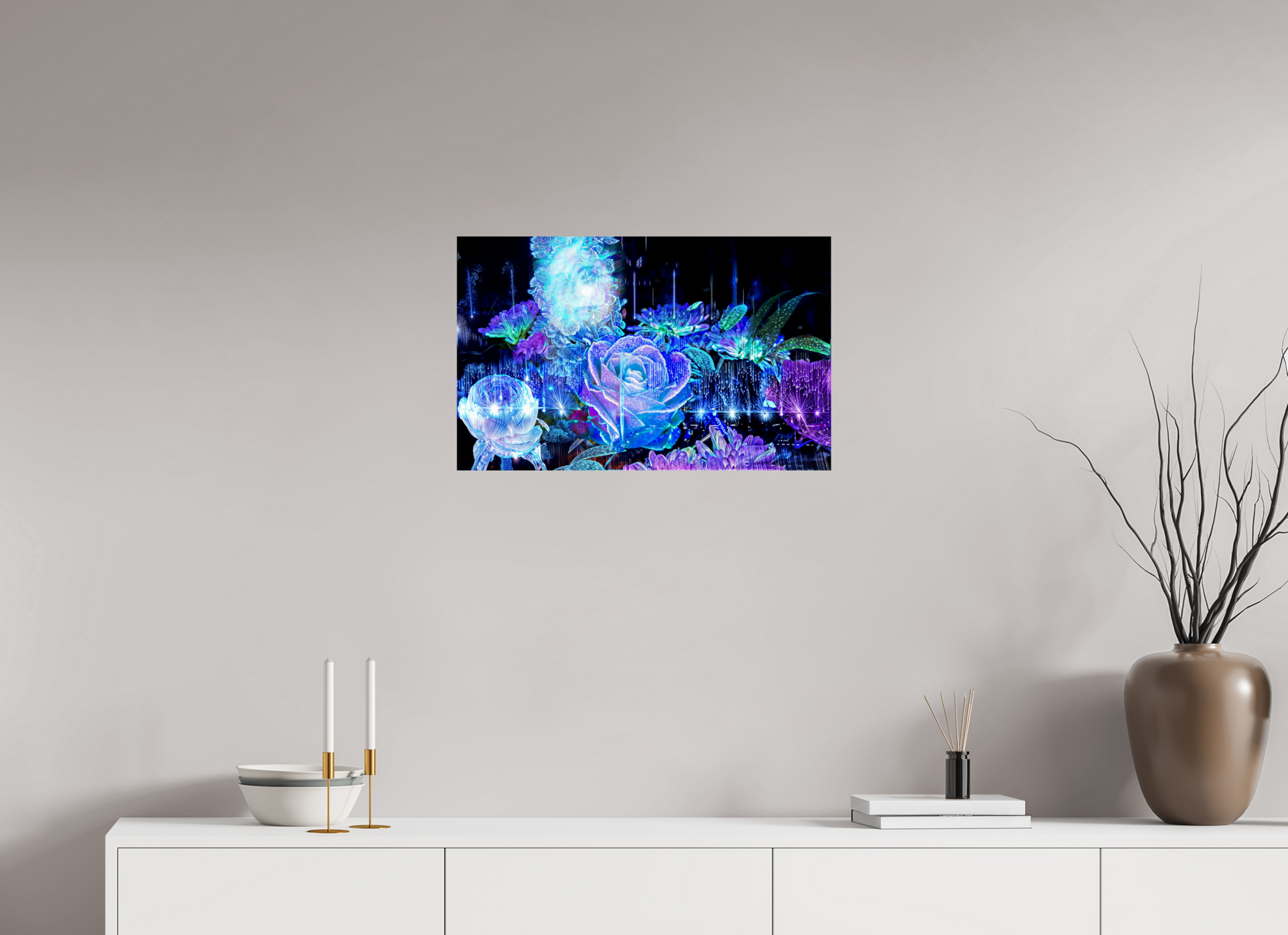 64 x 40 cm, 2 Tirage photo contrecollé sur Dibond La Rosée des Étoiles