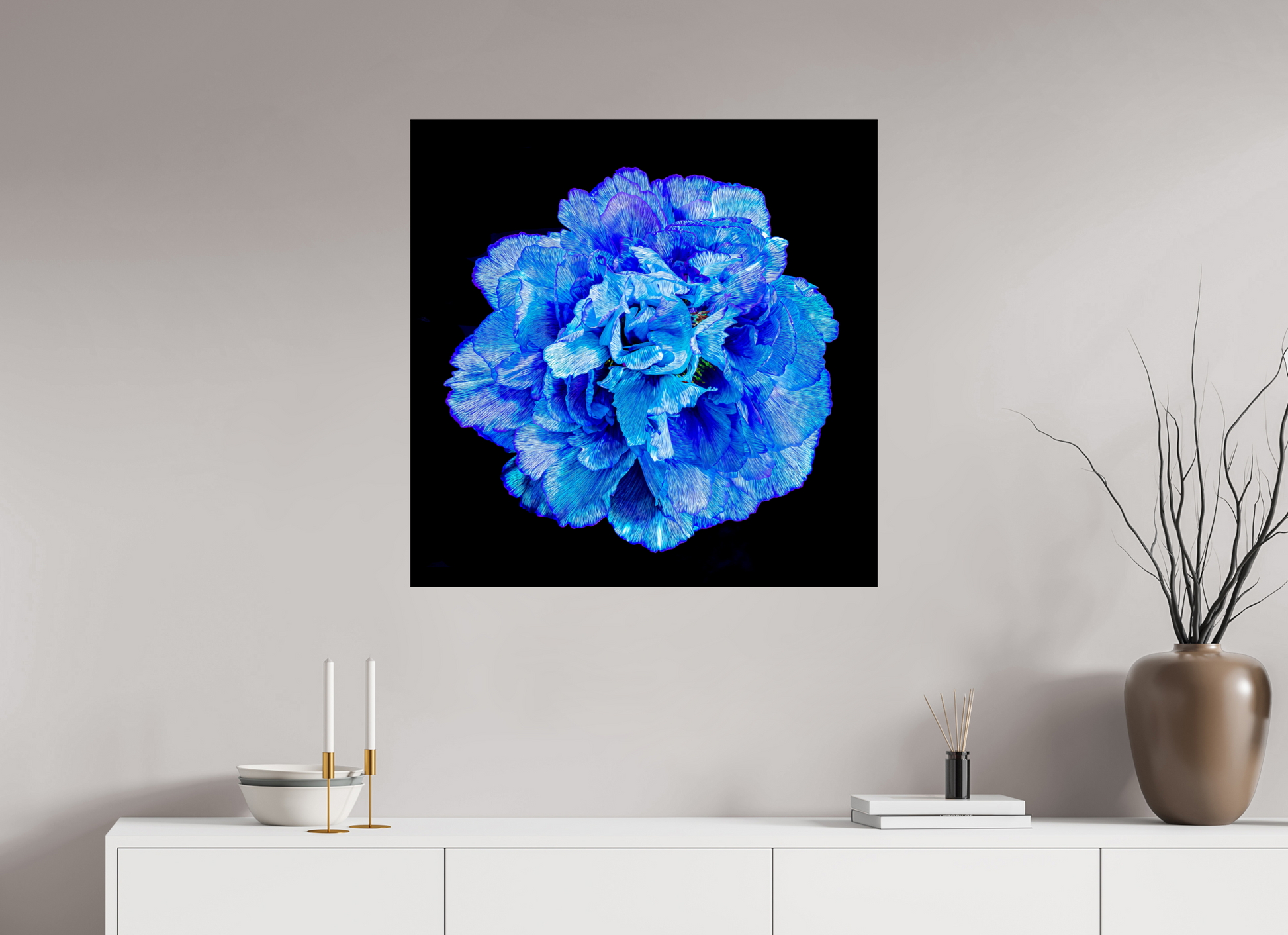 80 x 80 cm, 3 Photo print under acrylic glass Matrix of Light