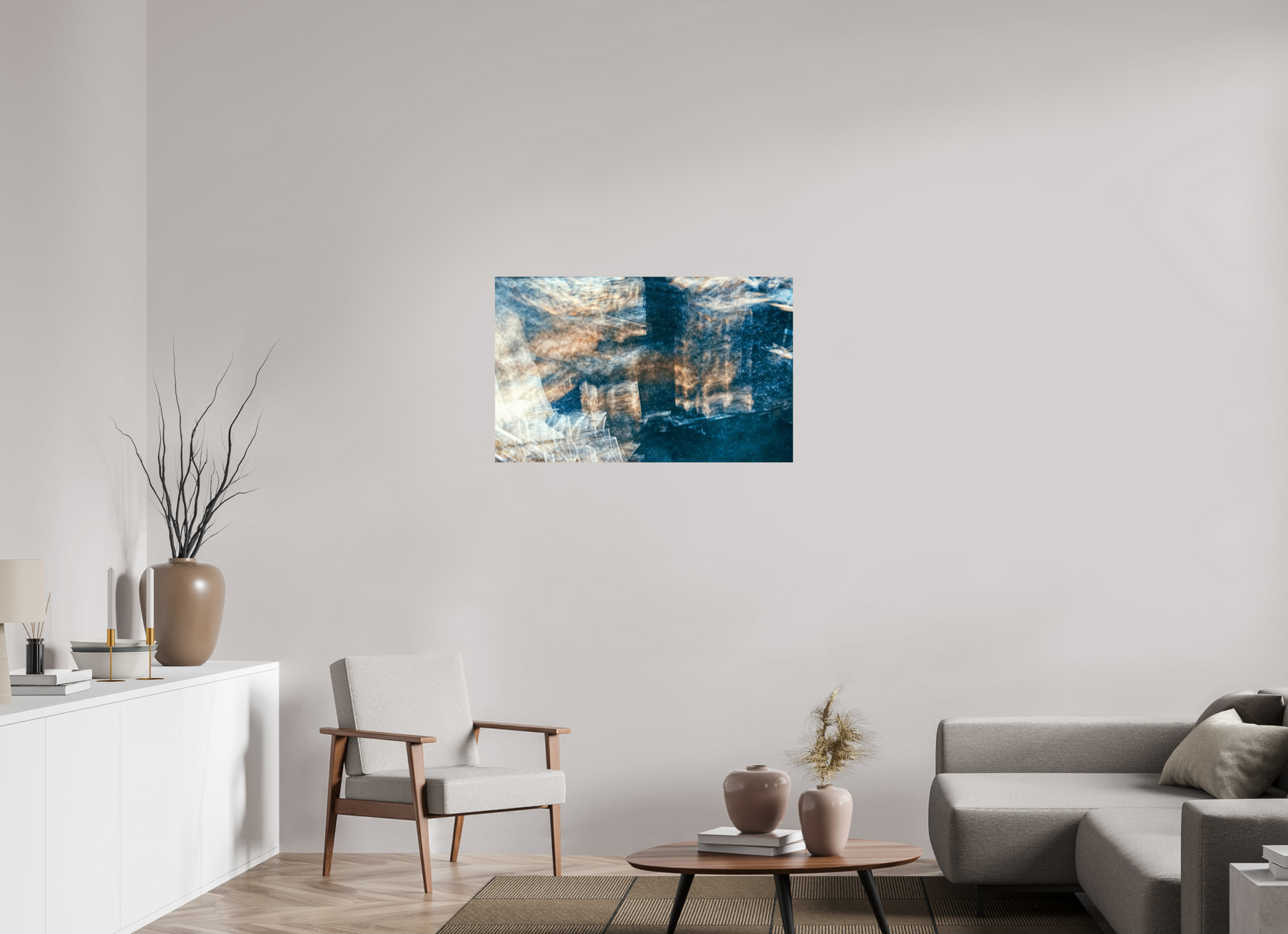 96.3 x 60 cm, 2 Photo print mounted on Dibond Mapping of a faded dream