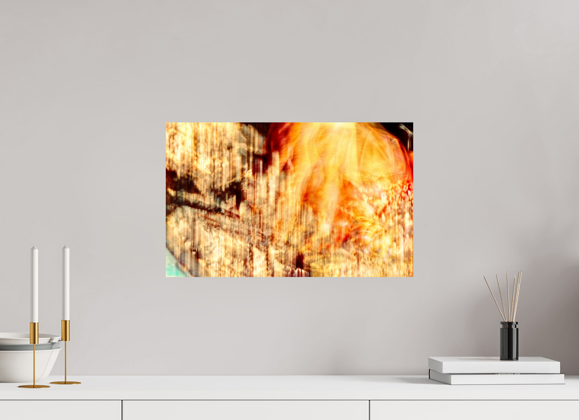 48 x 30 cm, 2 Photo print mounted on Dibond The incandescent heart of the world