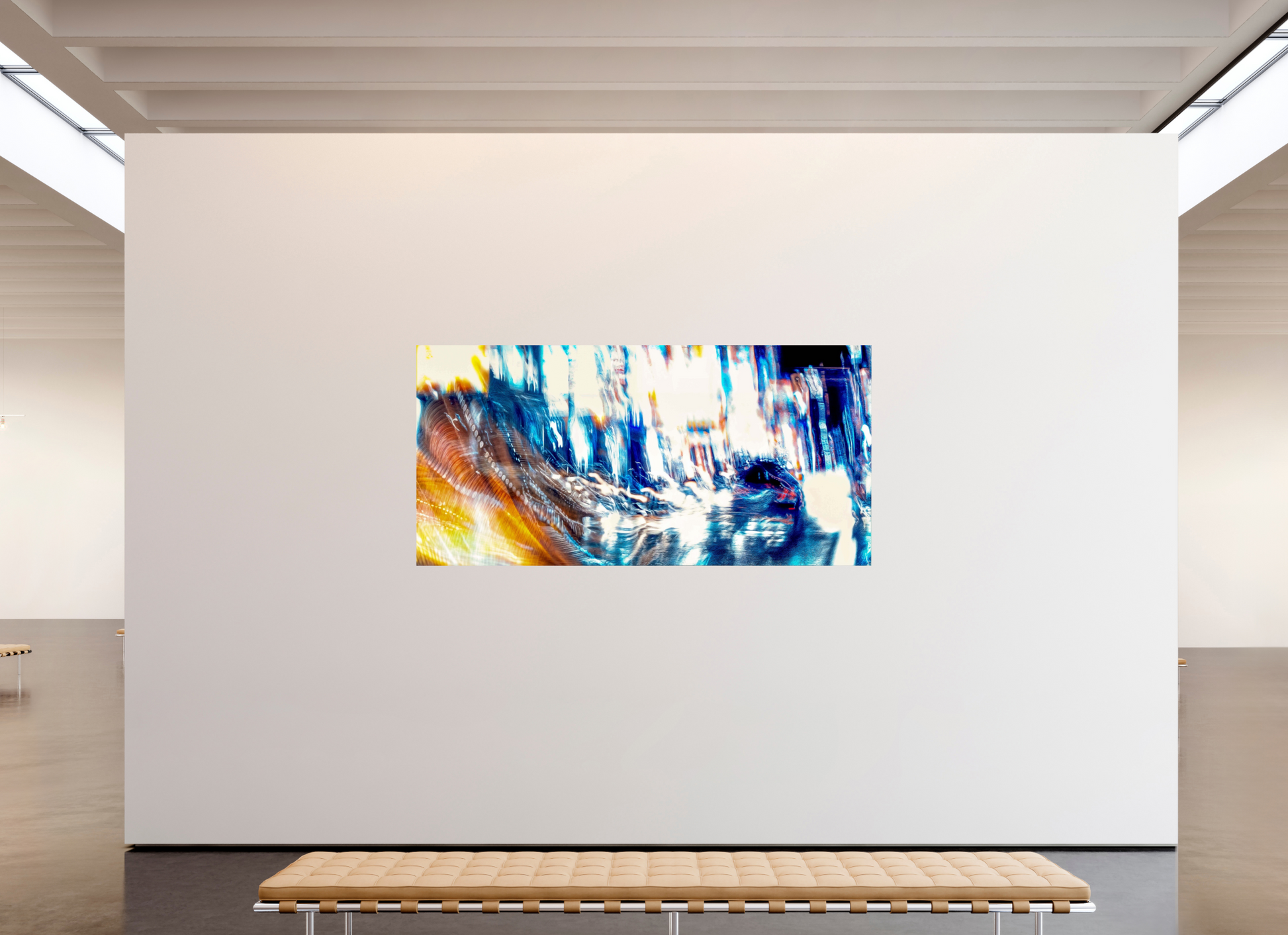 227,1 x 110 cm, 1 Tirage simple sur papier photo Fuji Crystal Pearl L’onde blanche qui fissure la nuit