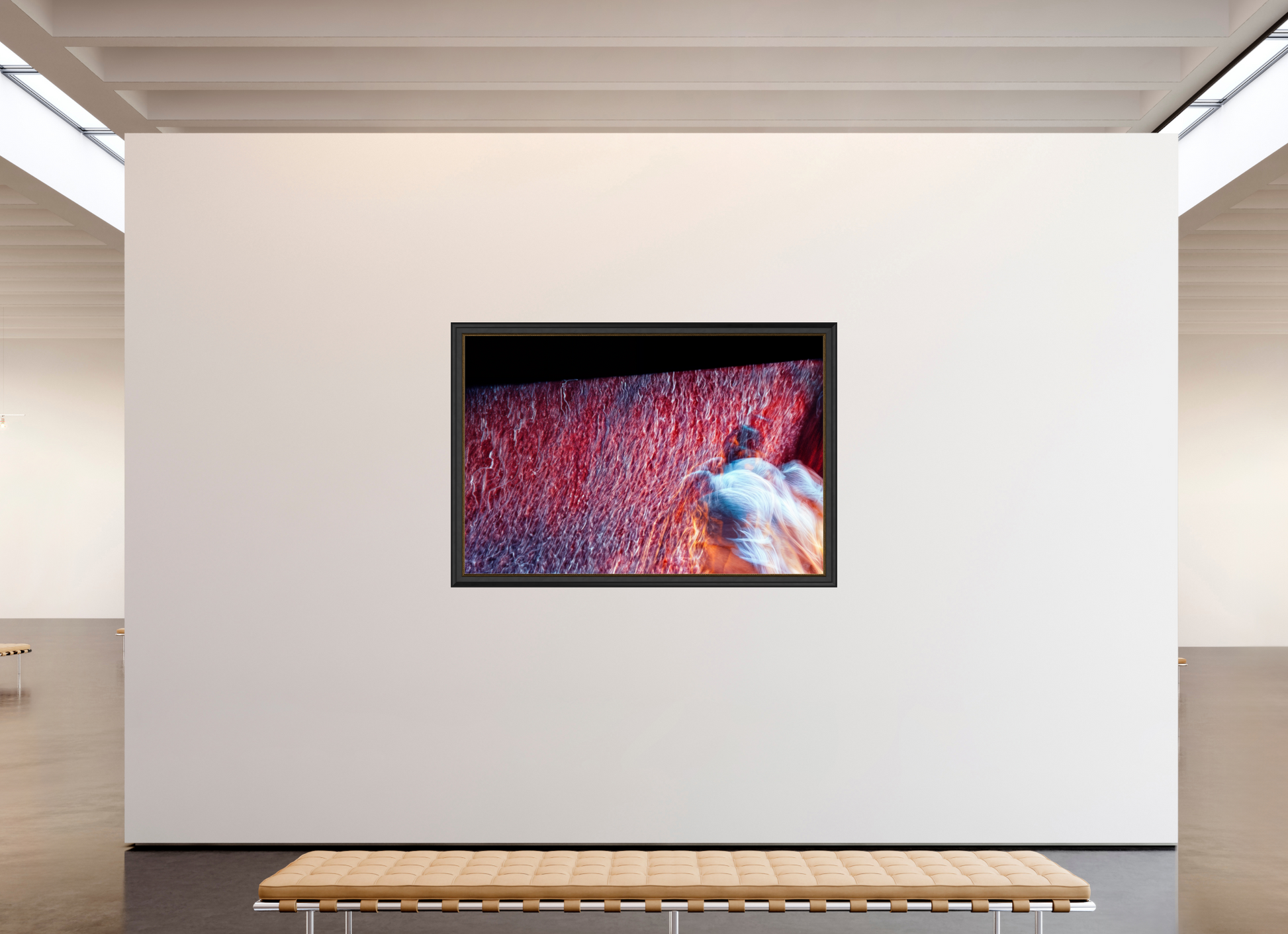 180 x 120 cm, 11 Black-Gold Frame Where fire turns into rain