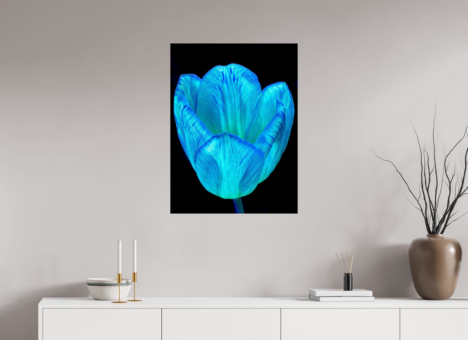 60 x 80 cm, 3 Tirage photo sous Verre acrylique Calice de lumière