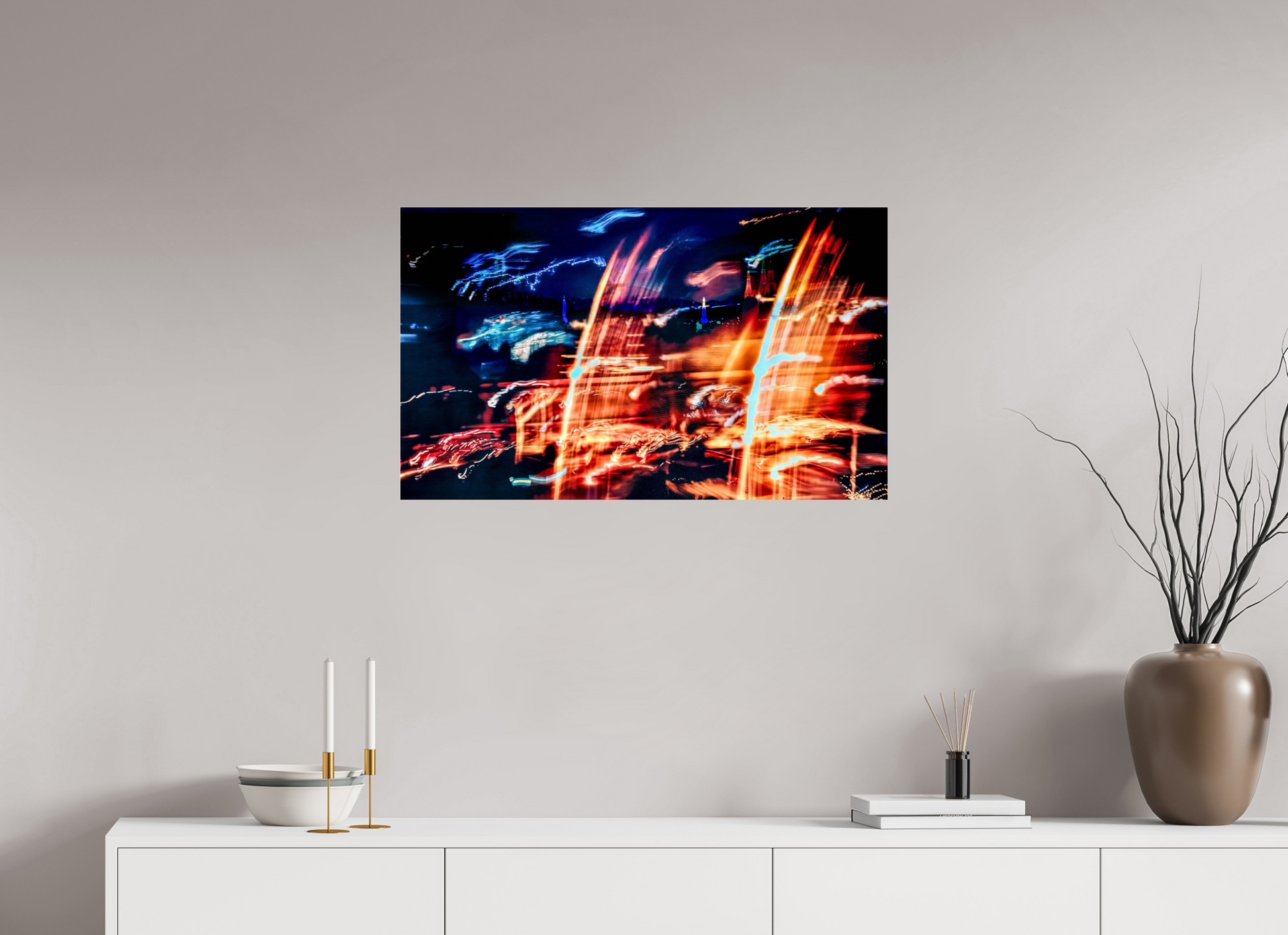 83.4 x 50 cm, 3 Photo print under acrylic glass The Waves of the Invisible Sky