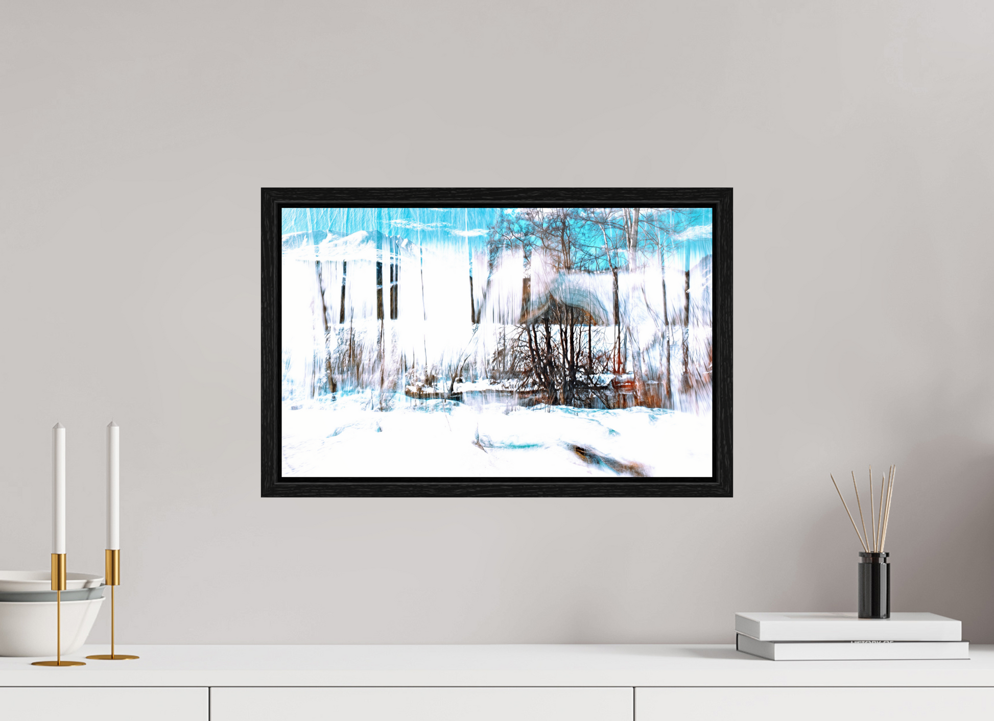 48 x 30 cm, 8 Black American Box The Forest Singing Snow