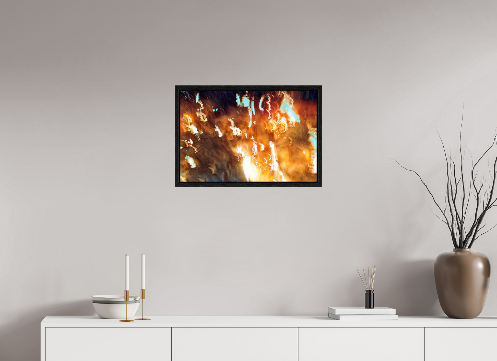 60 x 40 cm, 8 Caisse américaine Noire Les braises du souvenir