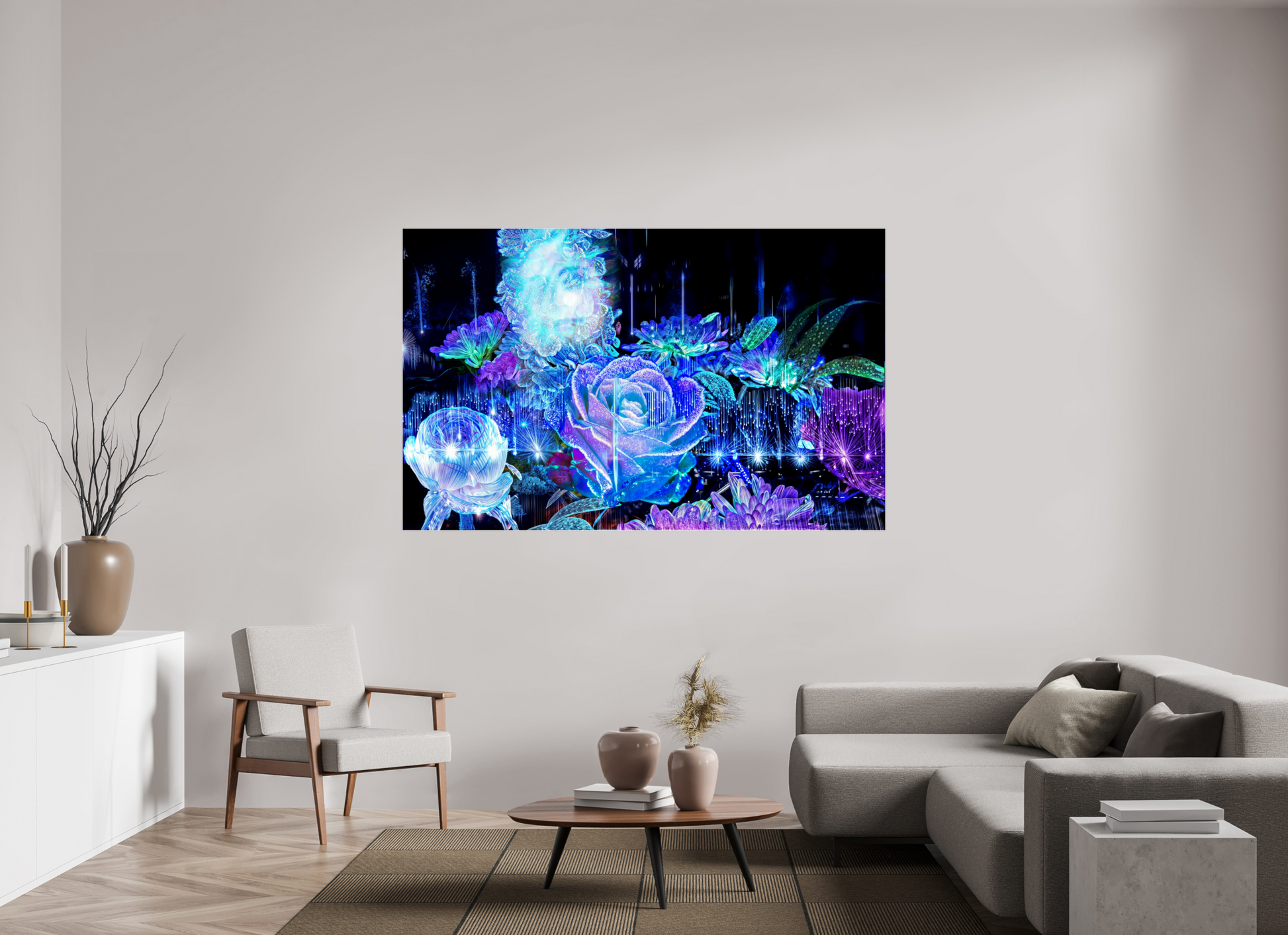 192 x 120 cm, 3 Tirage photo sous Verre acrylique La Rosée des Étoiles
