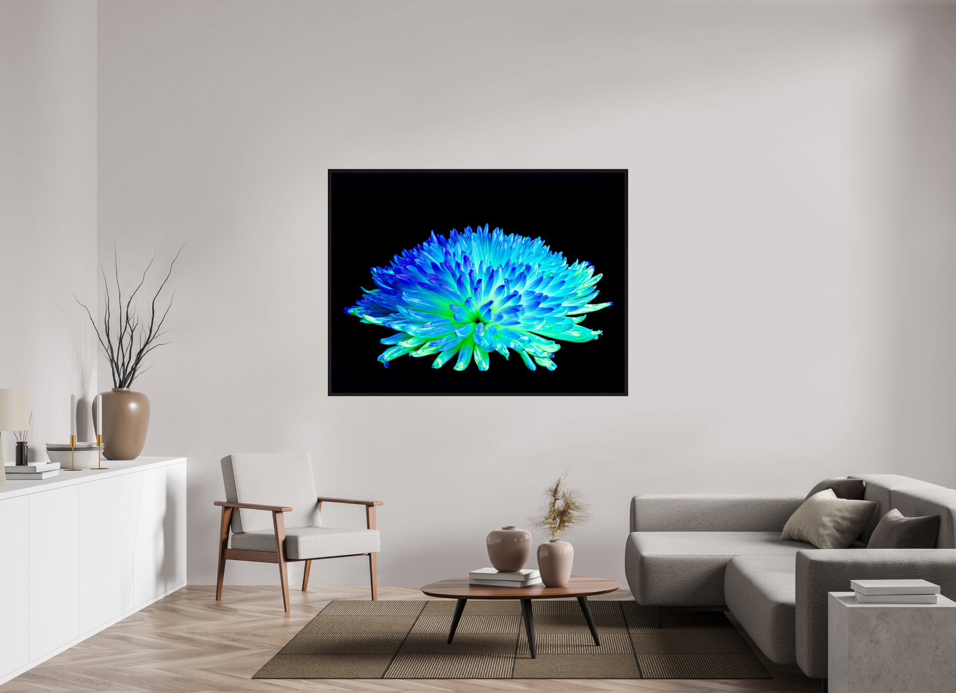 160 x 120 cm, 8 Caisse américaine Noire Éclat d’un Monde Inconnu