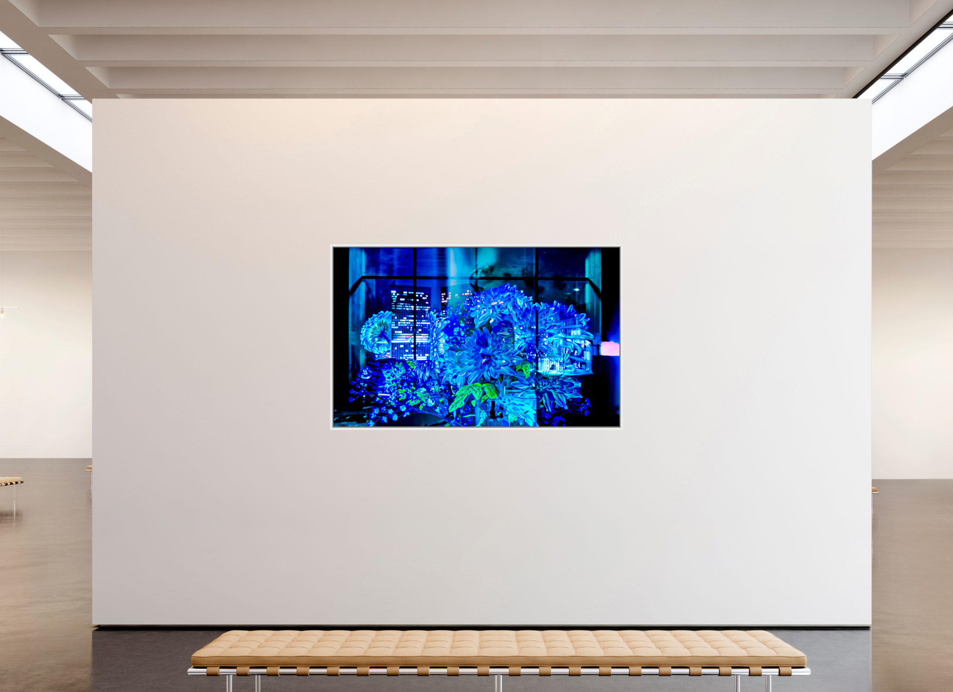 192 x 120 cm, 9 White American box frame The secret garden of skyscrapers