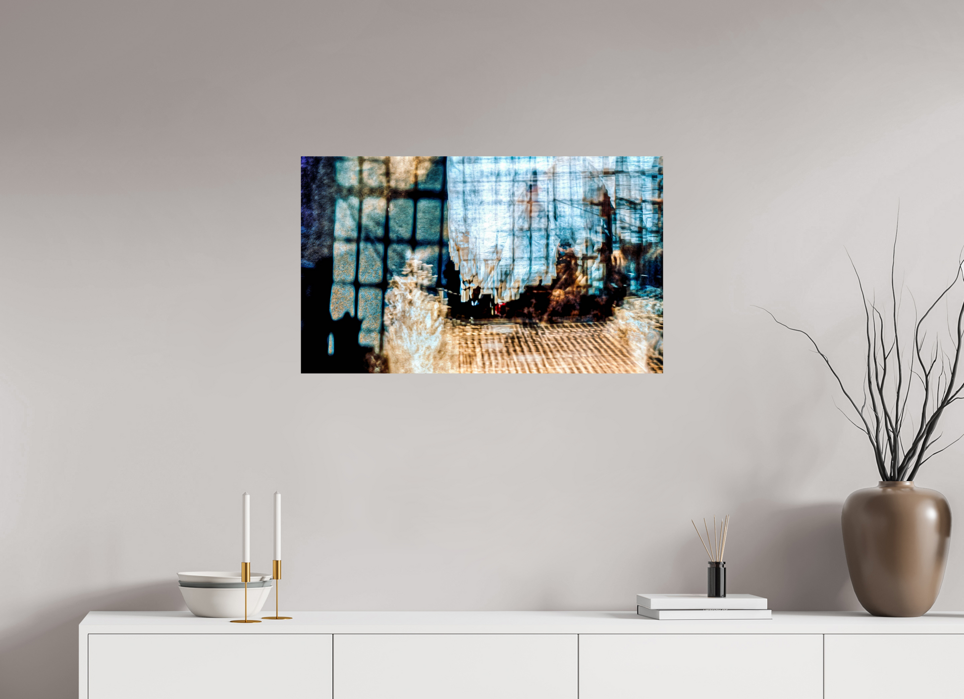 83.4 x 50 cm, 1 Single print on Fuji Crystal Pearl photo paper Reflection of a World in Suspension