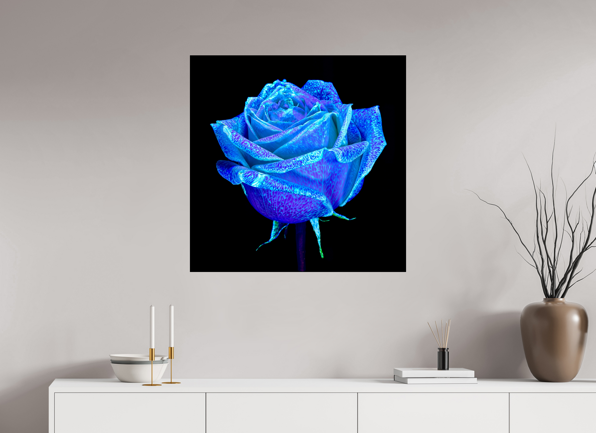 80 x 80 cm, 3 Photo print under acrylic glass The Rose That Dreamed of the Sky