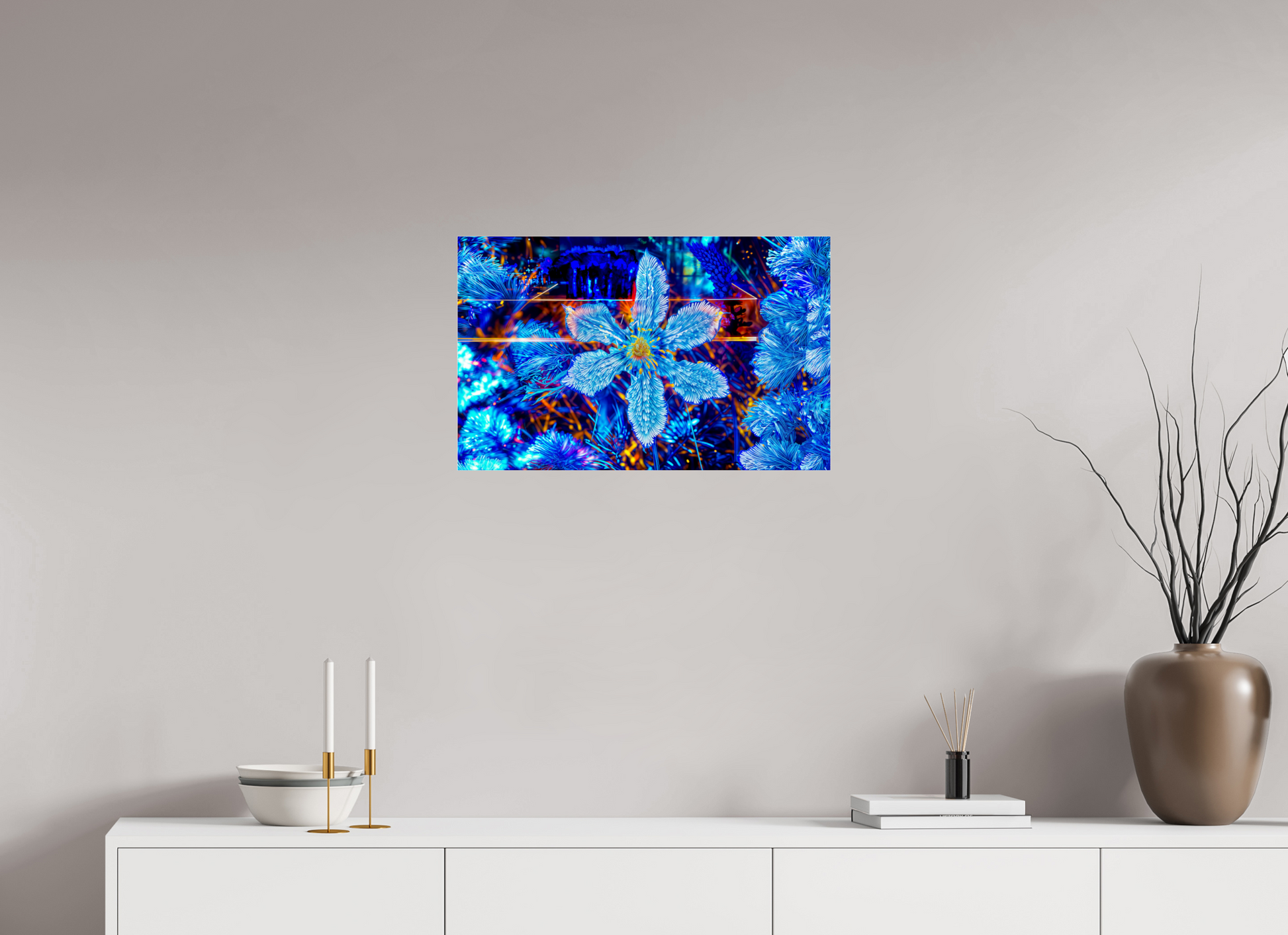 63.8 x 40 cm, 3 Photo print under acrylic glass The flower that dreamed of stars