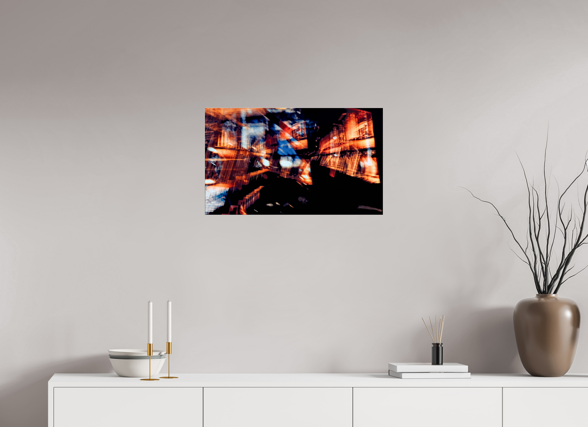 66.7 x 40 cm, 3 Photo print under acrylic glass Fragments of a glowing world