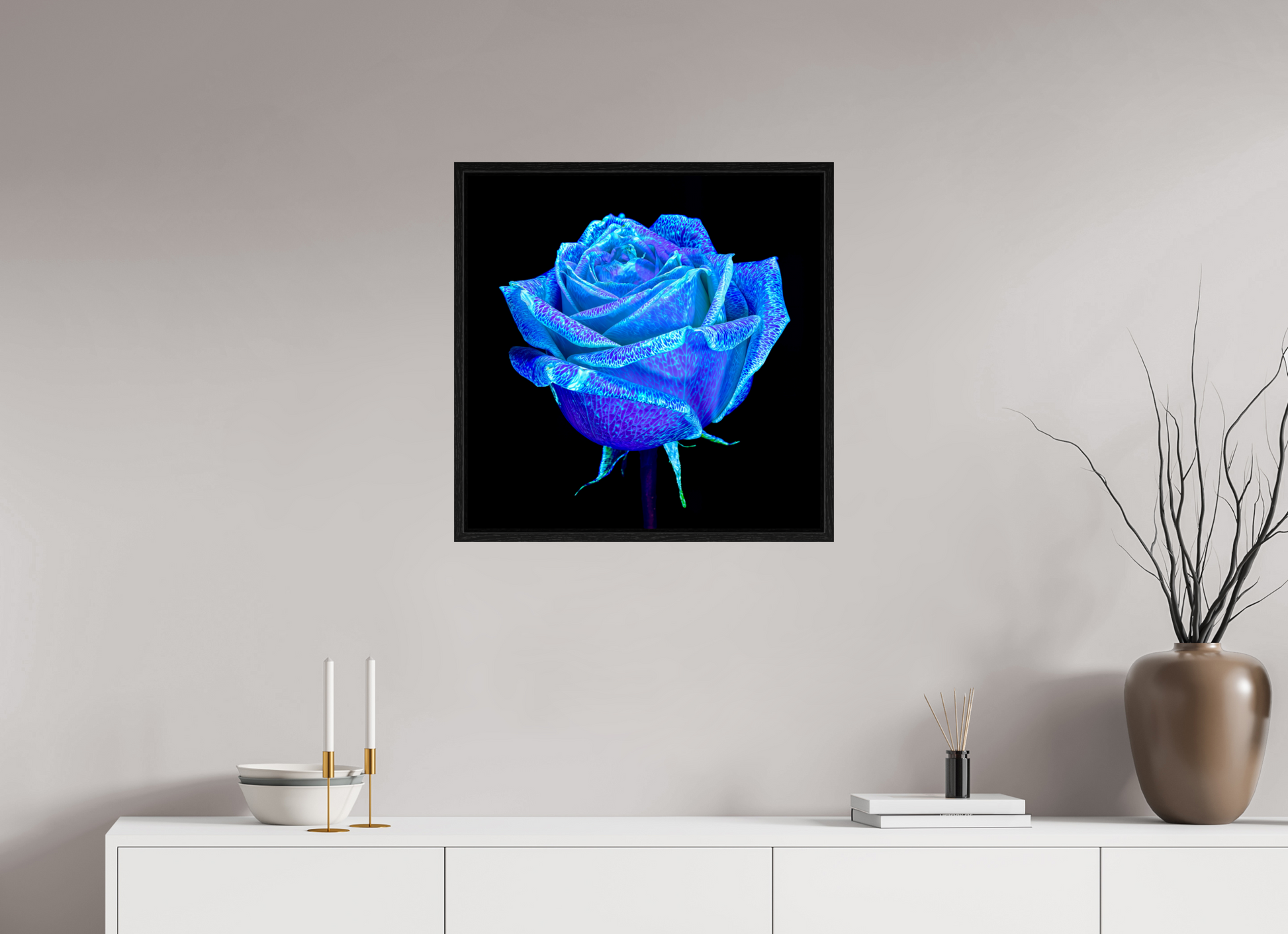60 x 60 cm, 8 Black American Box The Rose That Dreamed of the Sky
