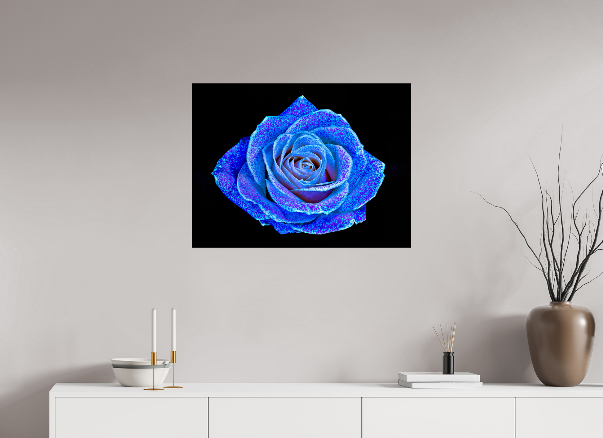 80 x 60 cm, 2 Photo print mounted on Dibond The Rose with a Thousand Constellations