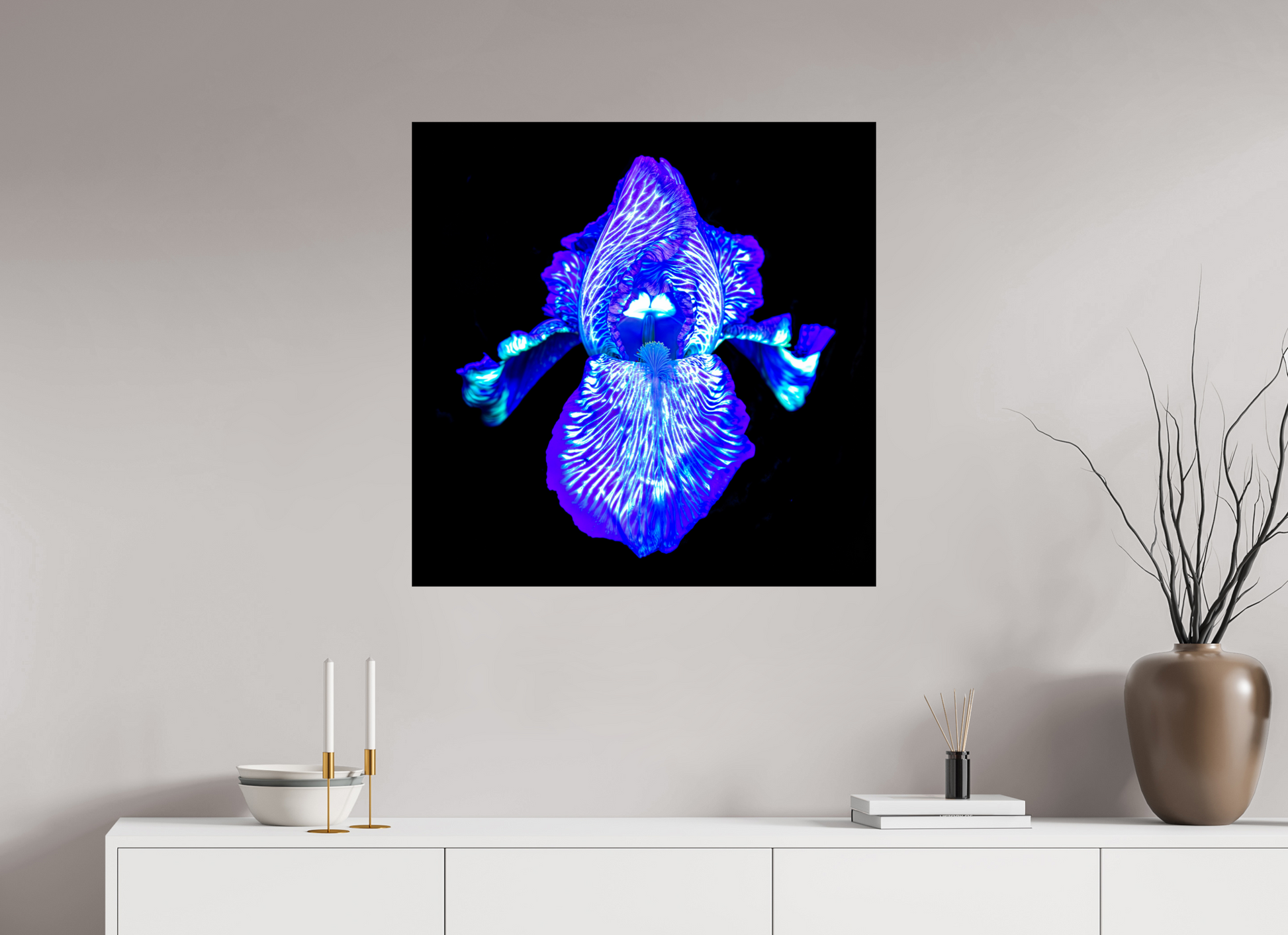 80 x 80 cm, 1 Tirage simple sur papier photo Fuji Crystal Pearl Iris des Profondeurs Lumineuses