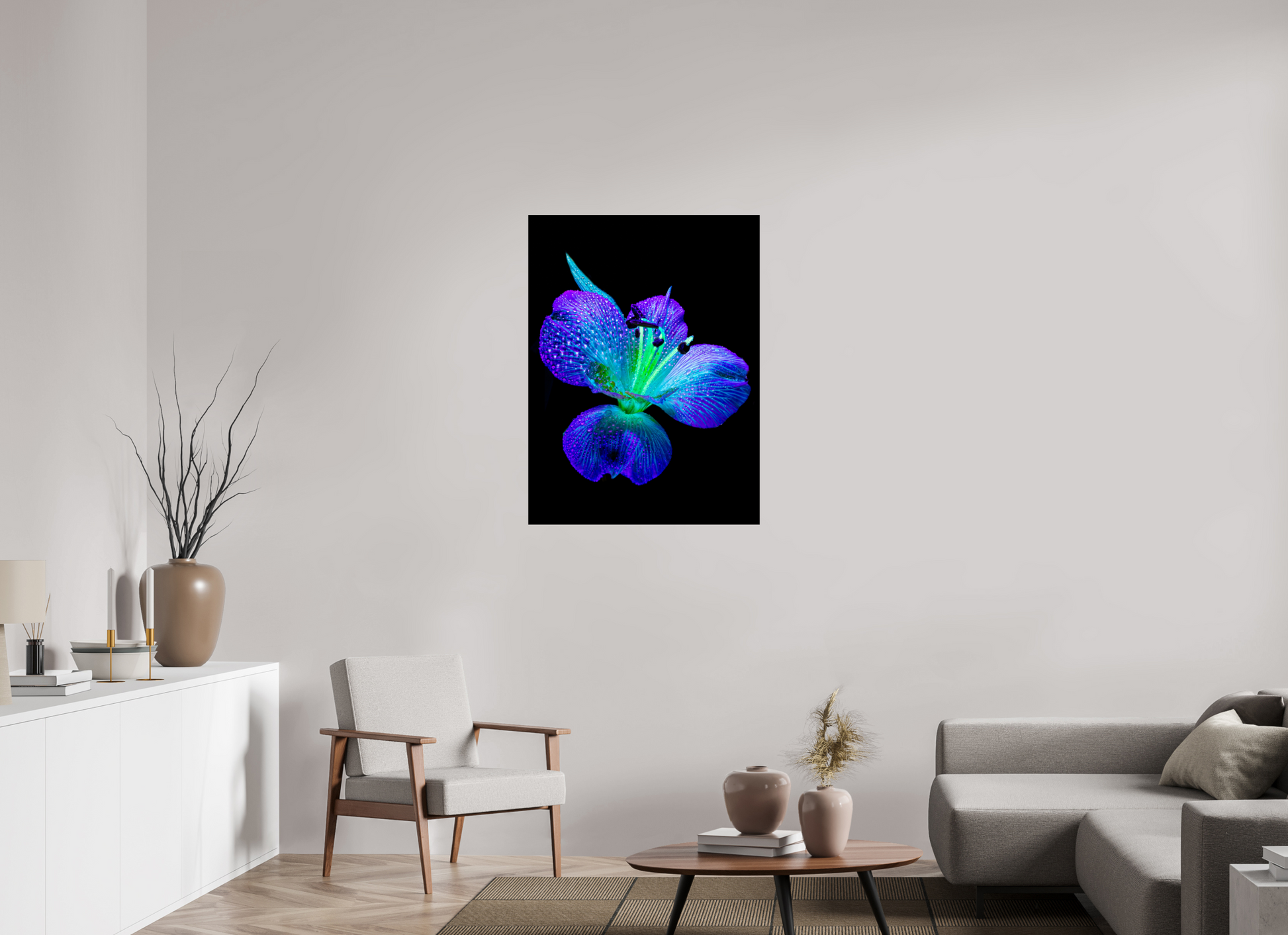 75 x 100 cm, 3 Photo print under acrylic glass The sparkle of wings in the dew