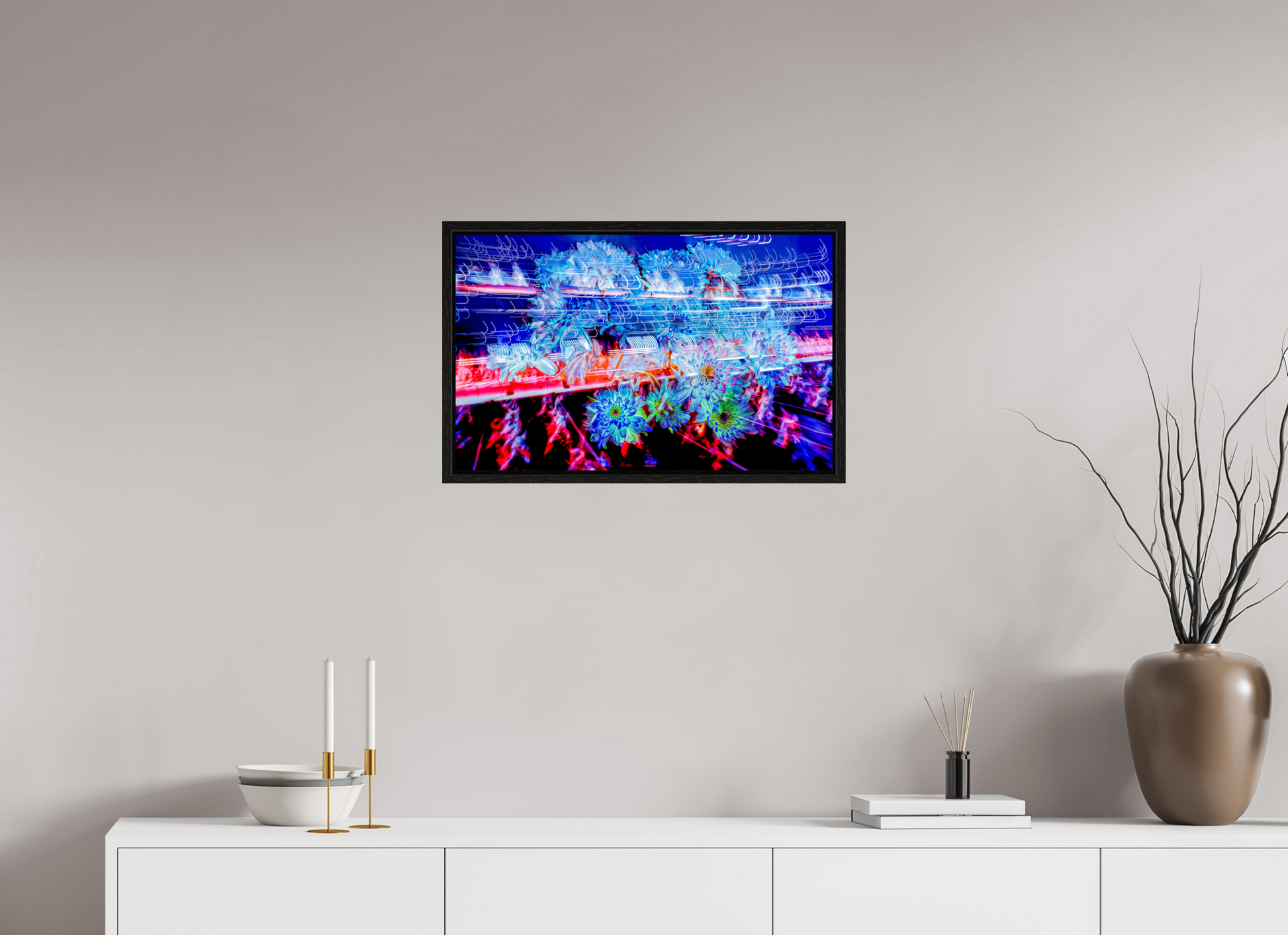 64 x 40 cm, 8 Black American Box Outbreaks in the currents of soft matter