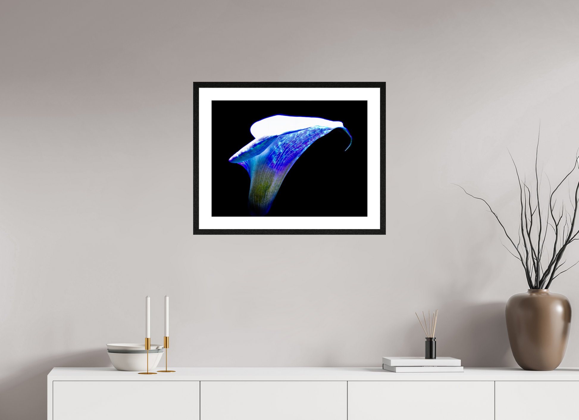 60 x 45 cm, 4 Cadre Noir : Passe-Partout Blanc L’Aile de Lumière La Voix des Éthers