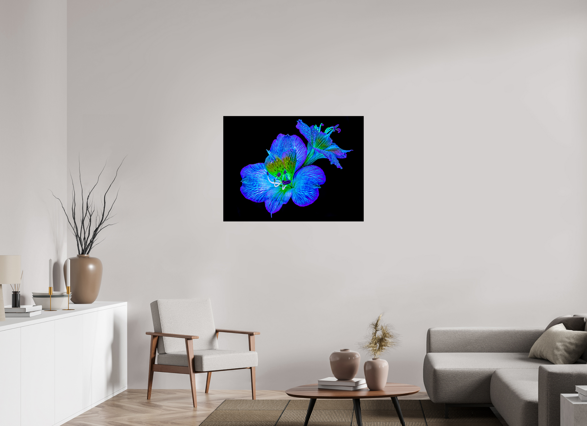 100 x 75 cm, 1 Single print on Fuji Crystal Pearl photo paper Alstroemeria of Hidden Lights