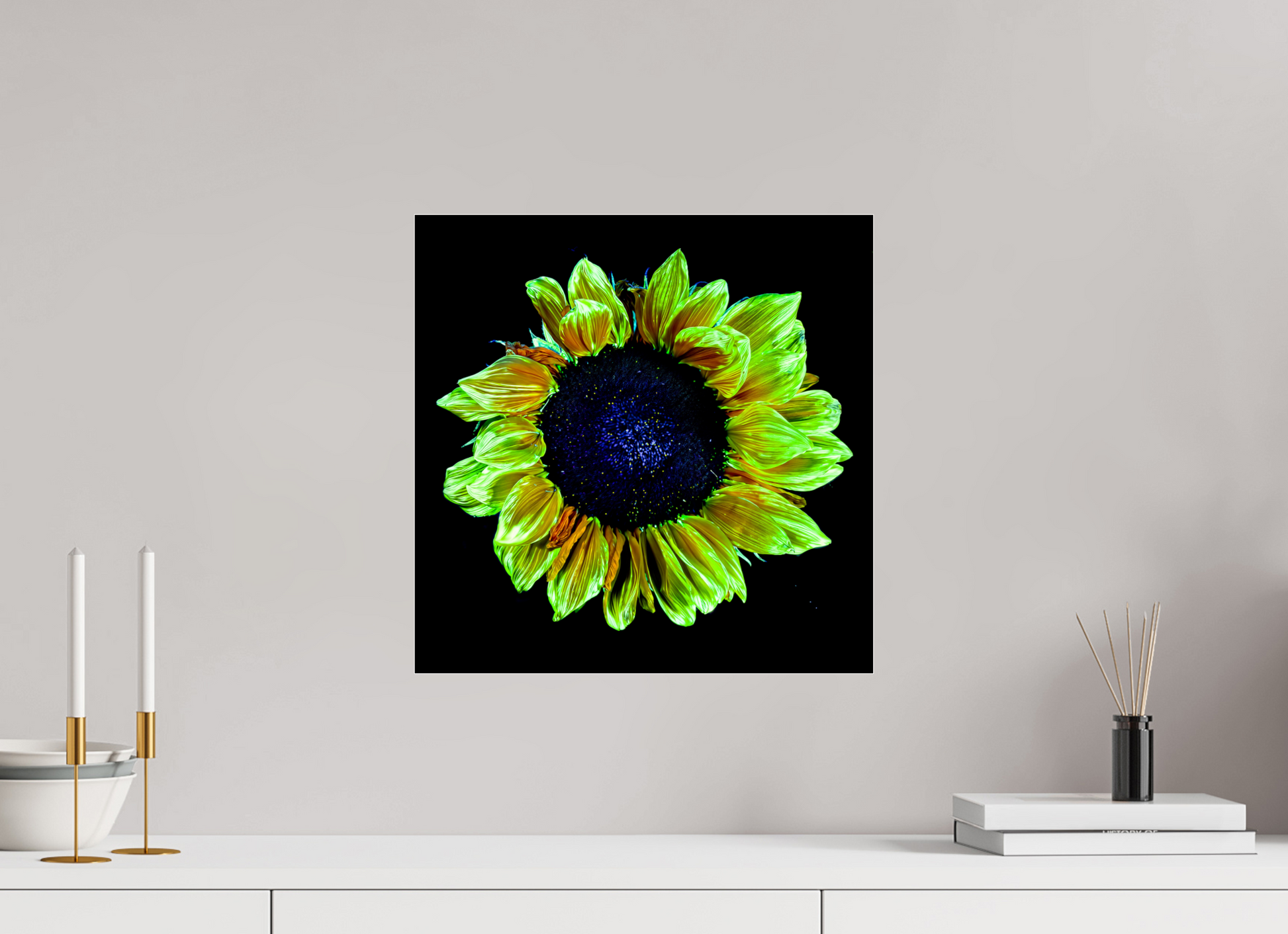 40 x 40 cm, 3 Photo print under acrylic glass Crown of light