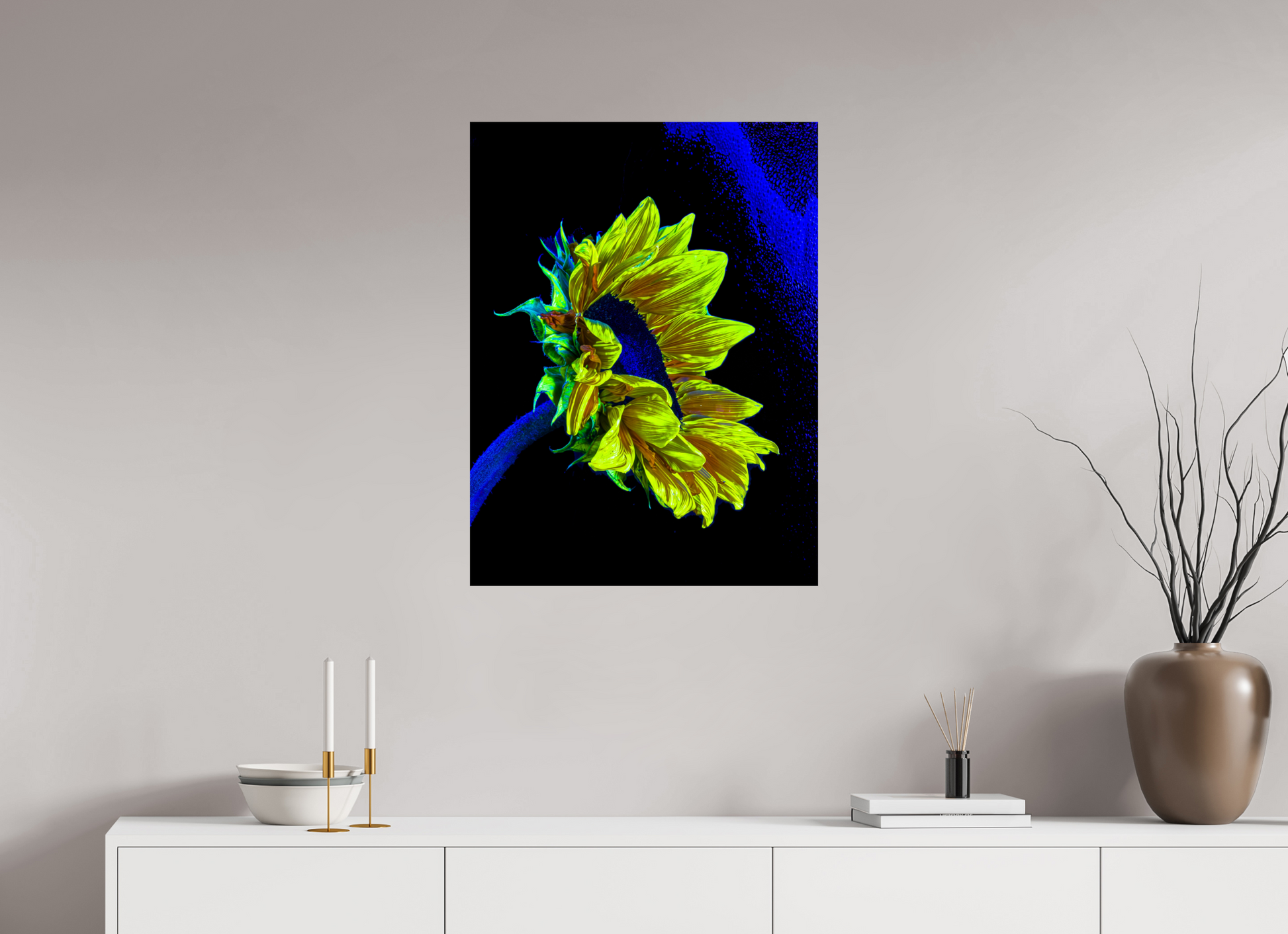 60 x 80 cm, 1 Single print on Fuji Crystal Pearl photo paper Gold lost in the blue of silence