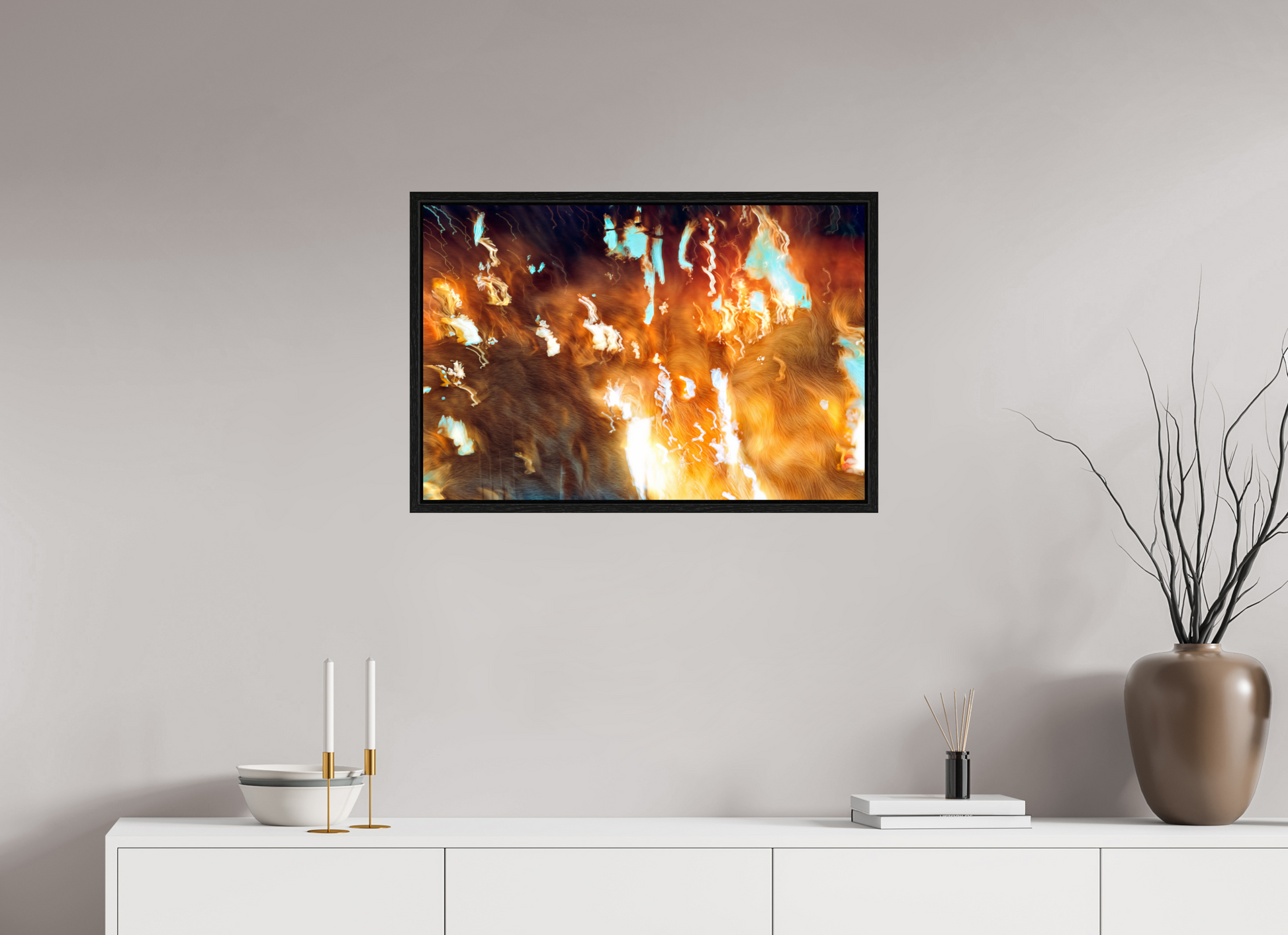 75 x 50 cm, 8 Caisse américaine Noire Les braises du souvenir