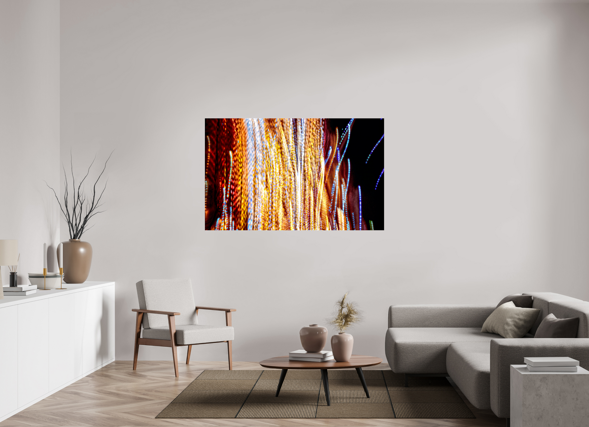 160 x 100 cm, 3 Tirage photo sous Verre acrylique Ode aux filaments célestes