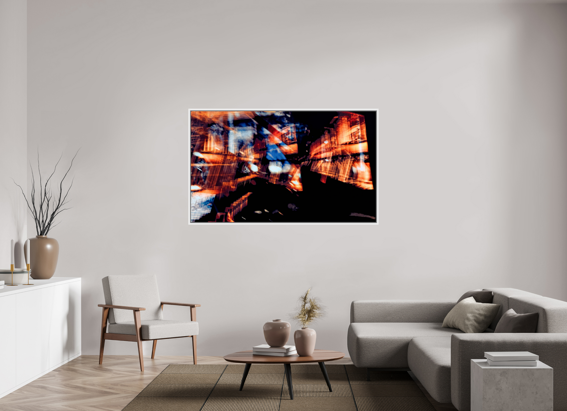 166.8 x 100 cm, 9 White American box Fragments of an incandescent world