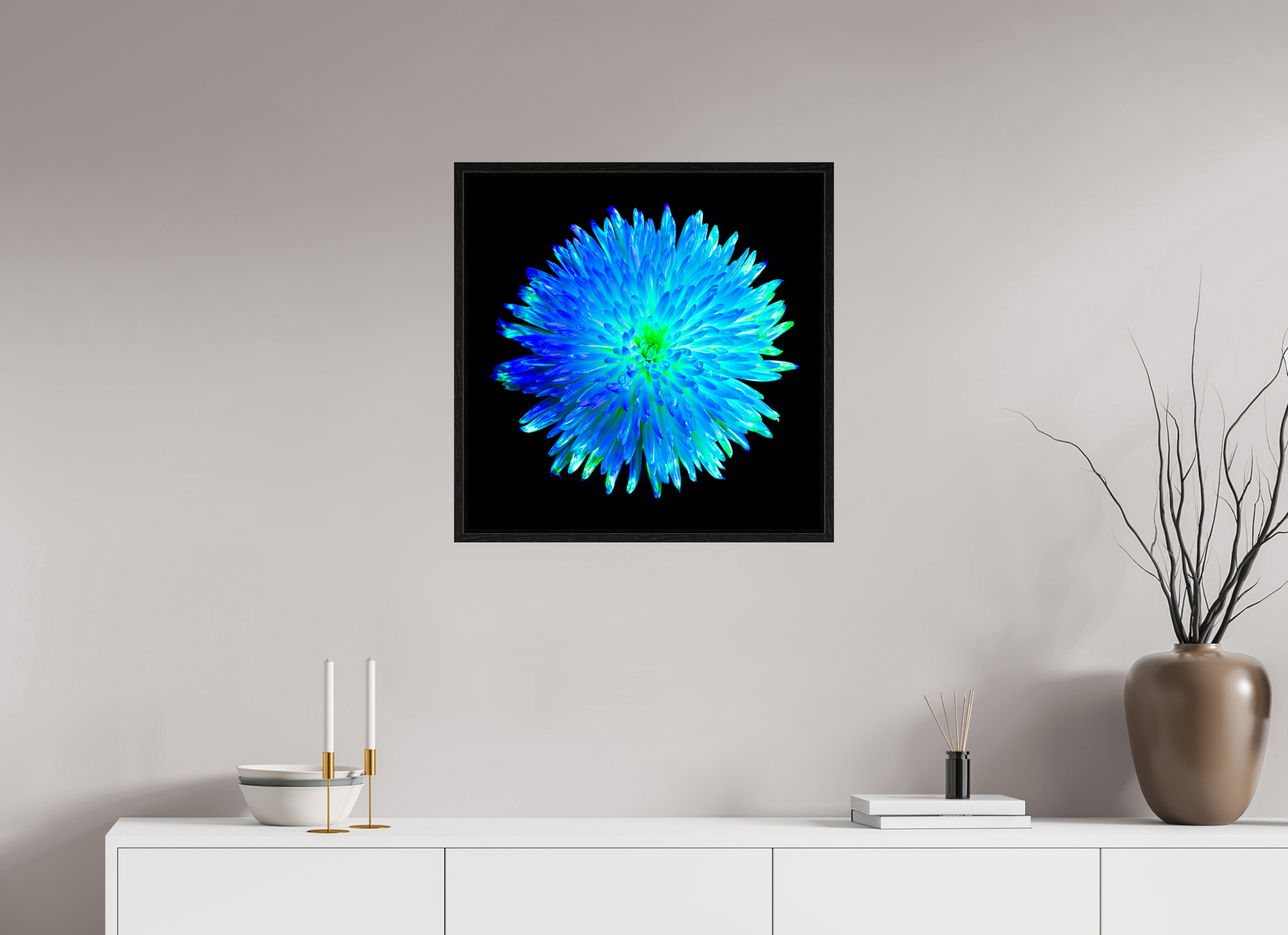 60 x 60 cm, 8 Black American Box L’Astre Bleu