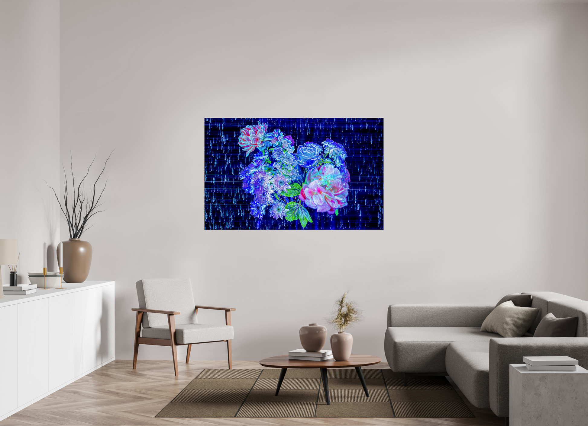 160 x 100 cm, 2 Photo print mounted on Dibond Blooms at the heart of the stellar code