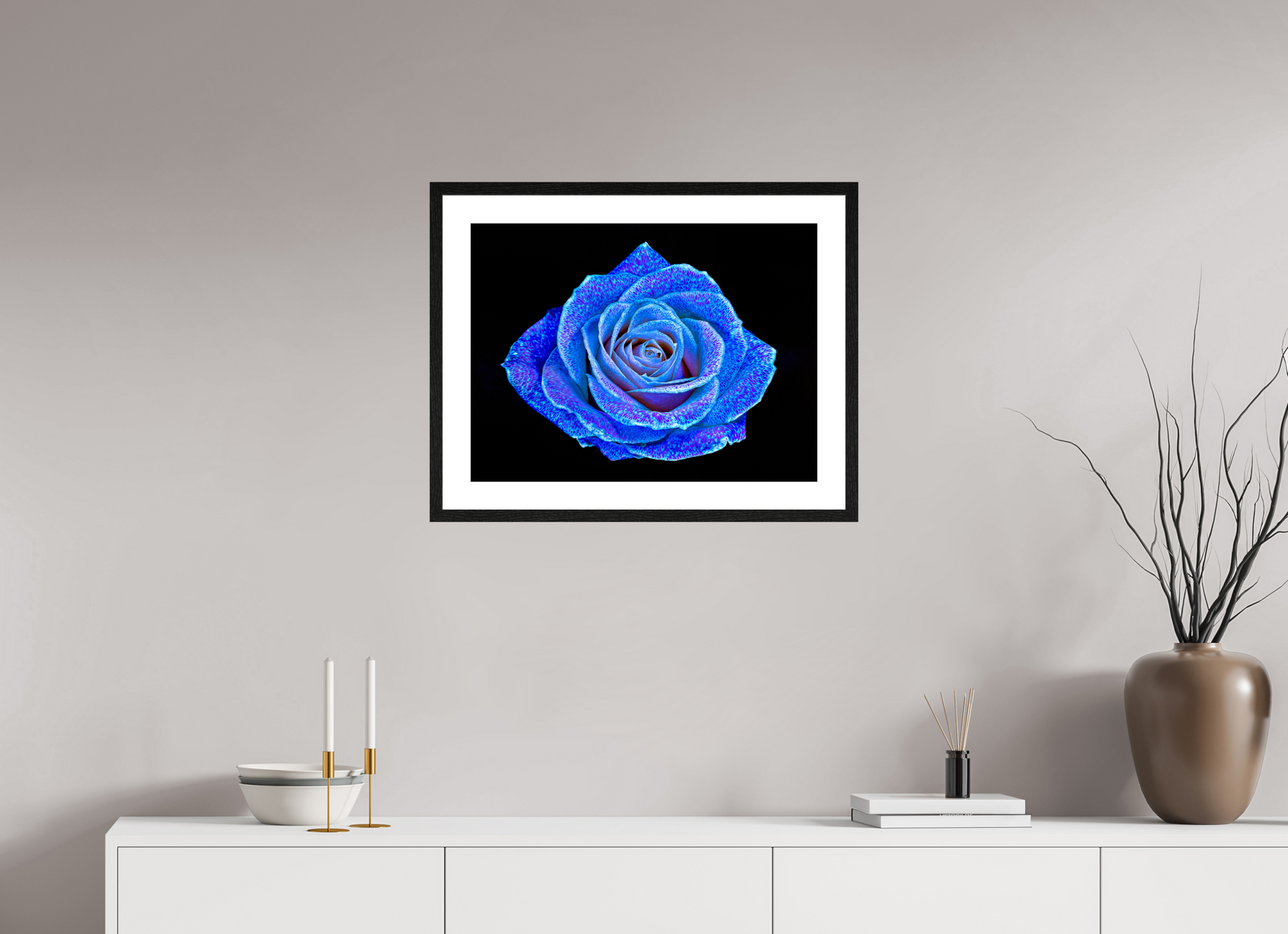 60 x 45 cm, 4 Black Frame: White Mat The Rose with a Thousand Constellations