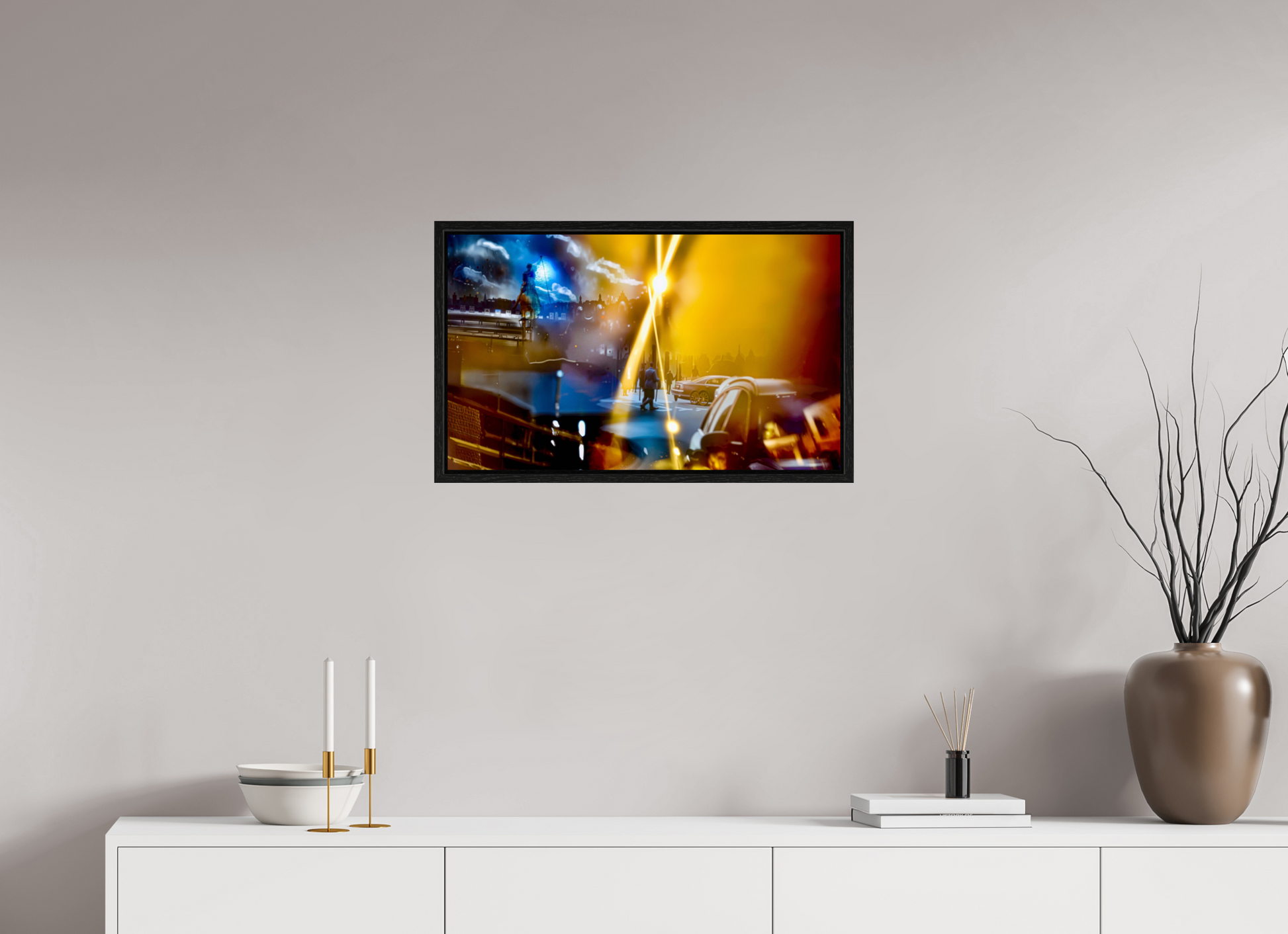 66.7 x 40 cm, 8 Black American Box The Passage of Golden Shadows