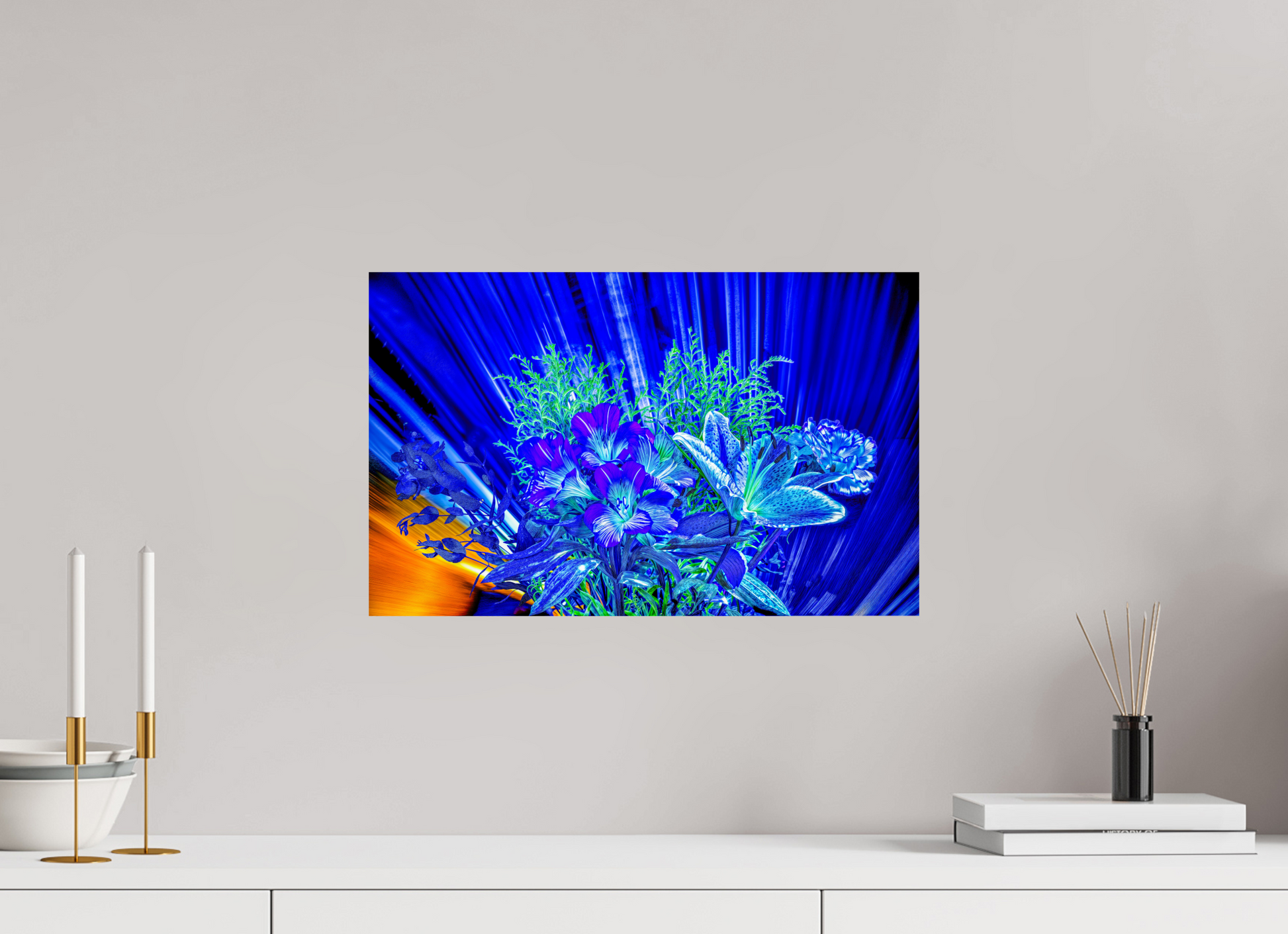 48 x 30 cm, 2 Tirage photo contrecollé sur Dibond Floraisons dans le vent lumineux