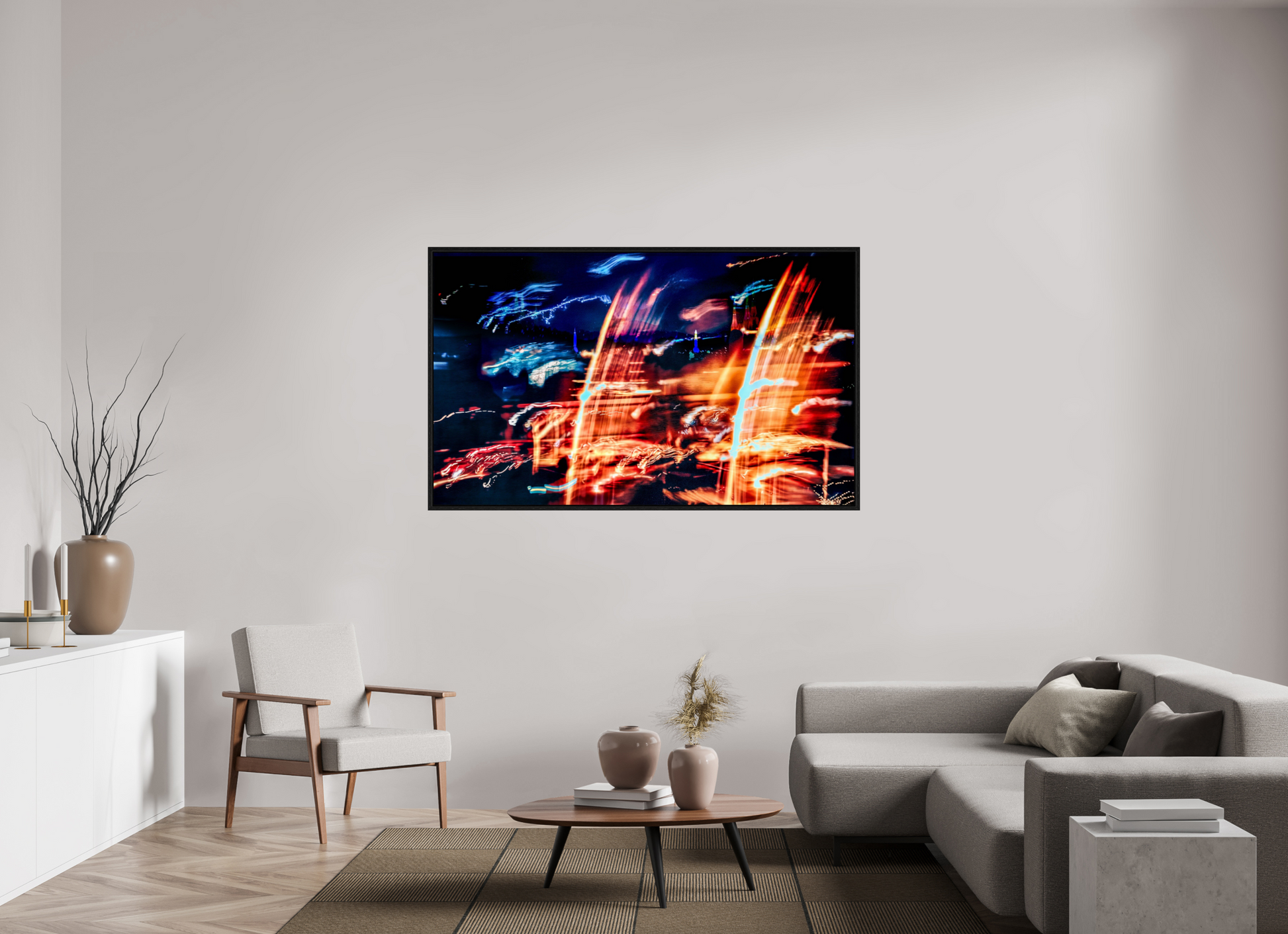 166.8 x 100 cm, 8 Black American Box The Waves of the Invisible Sky