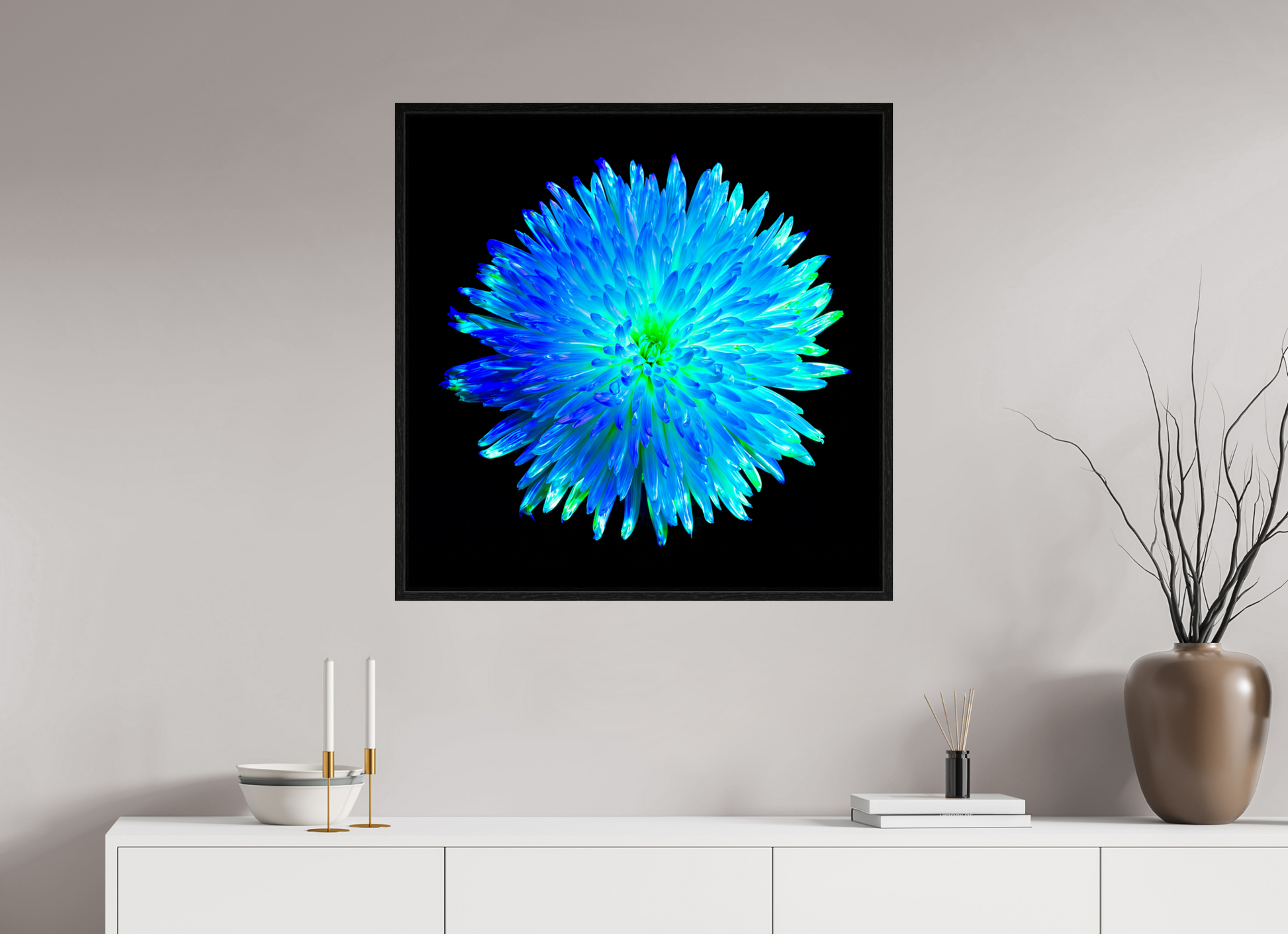 80 x 80 cm, 8 Black American Box L’Astre Bleu