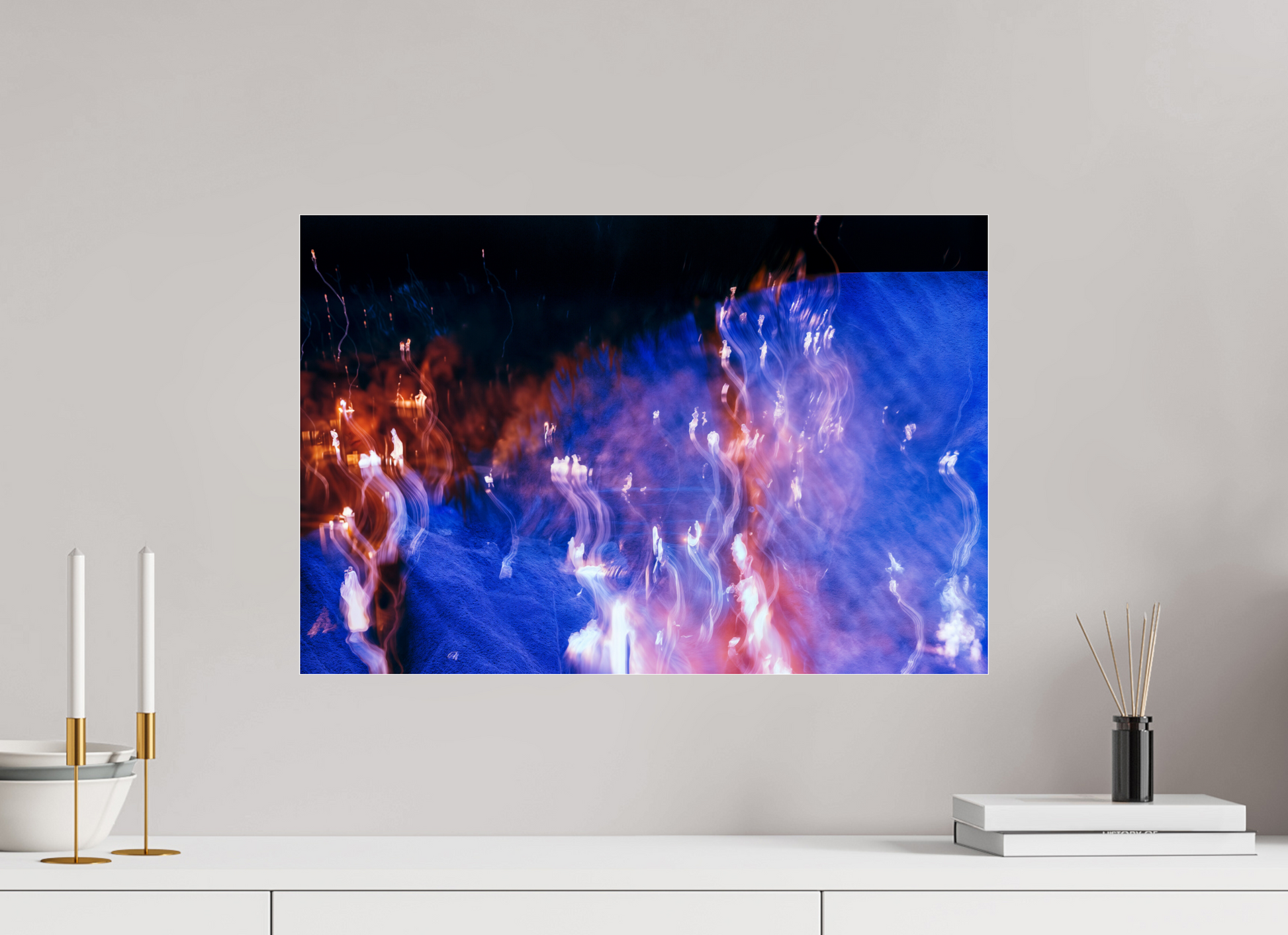 60 x 40 cm, 3 Photo print under acrylic glass Song of Wandering Flames