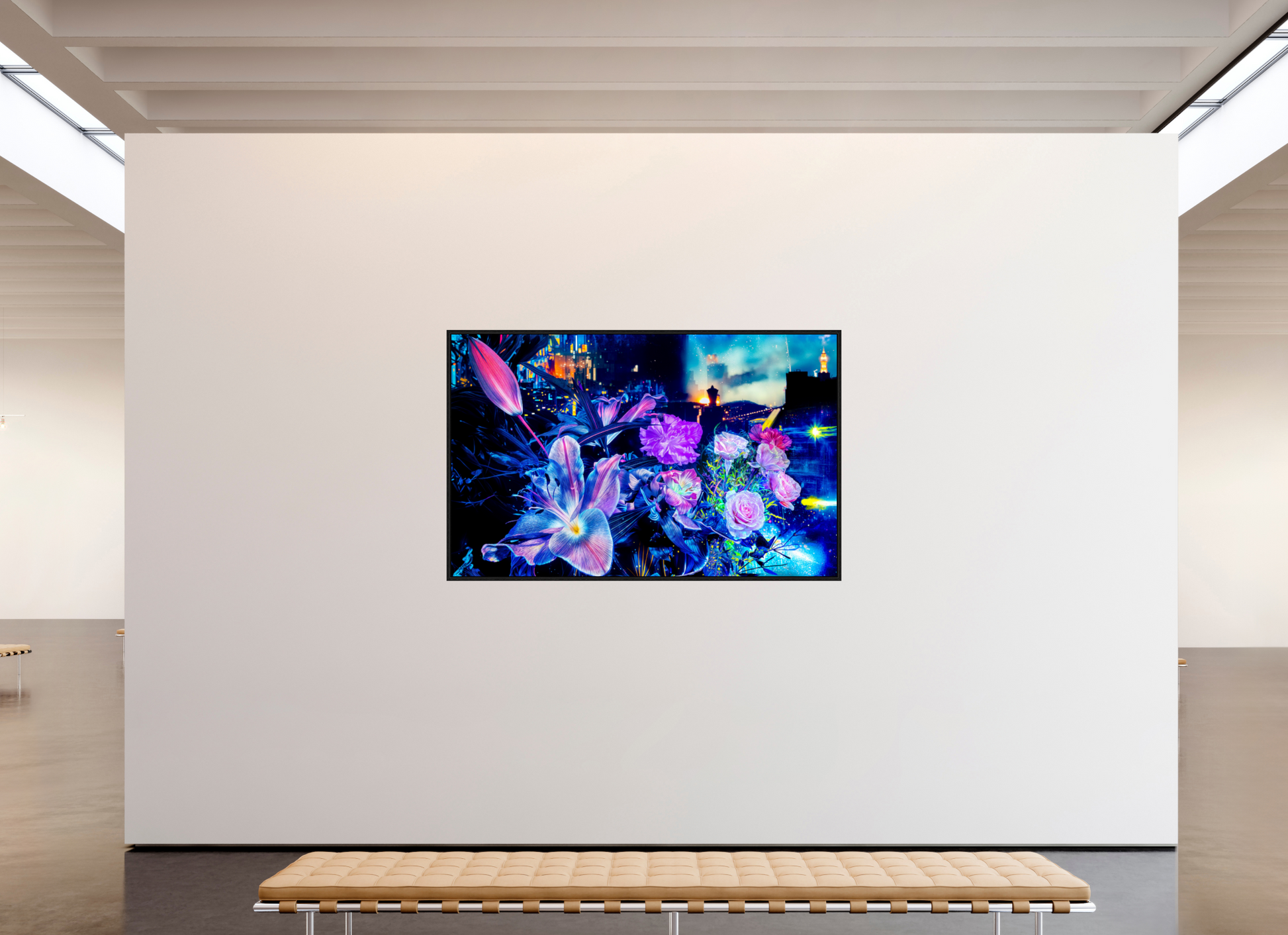 191.5 x 120 cm, 8 Black American box The petals watching over the metropolitan city