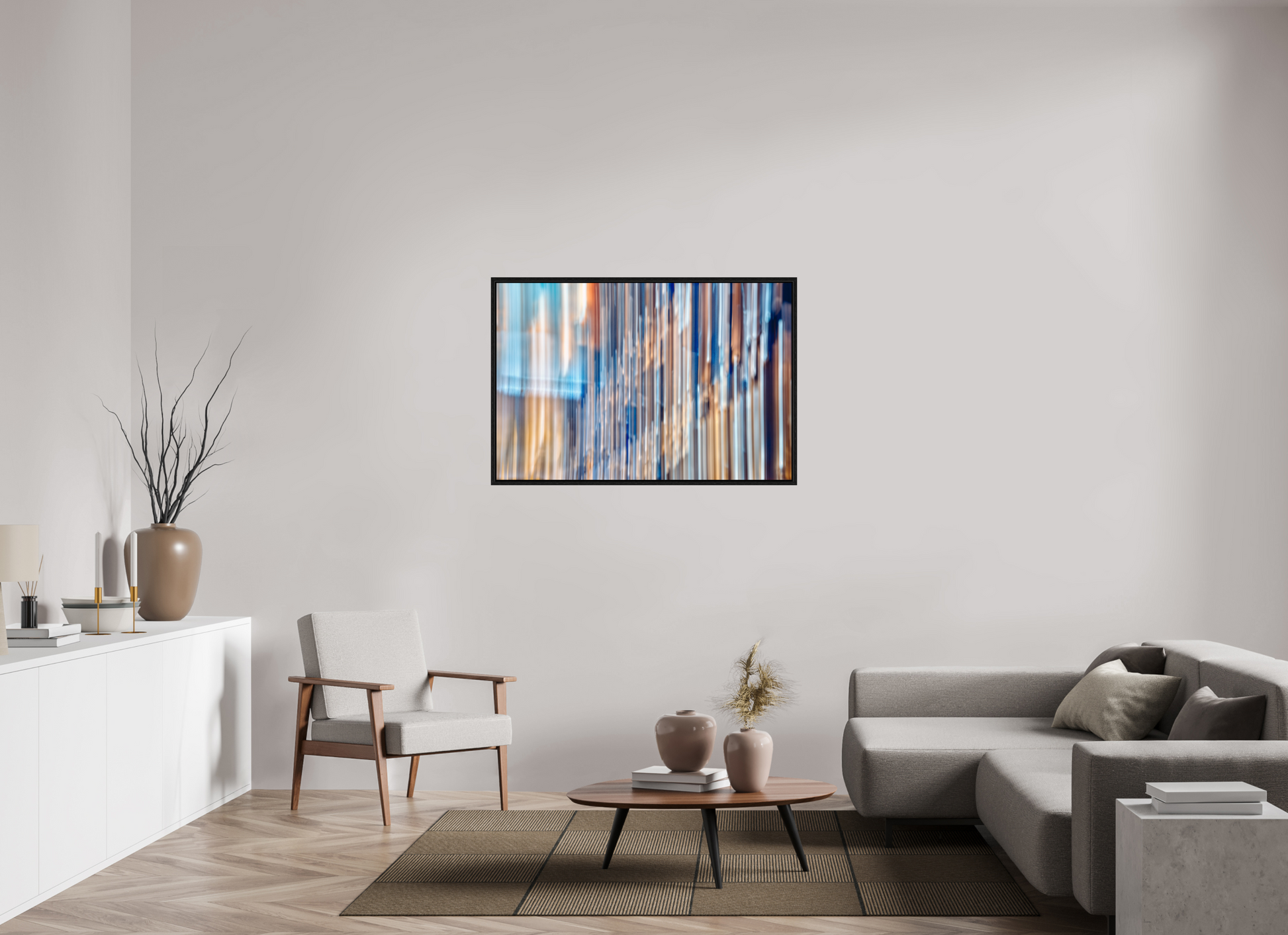 120 x 80 cm, 8 Black American Box The Strings of the World