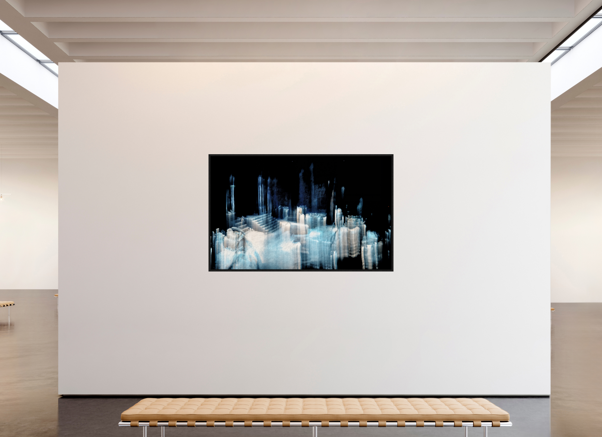 192 x 120 cm, 8 Caisse américaine Noire Cathédrale de glace brisée