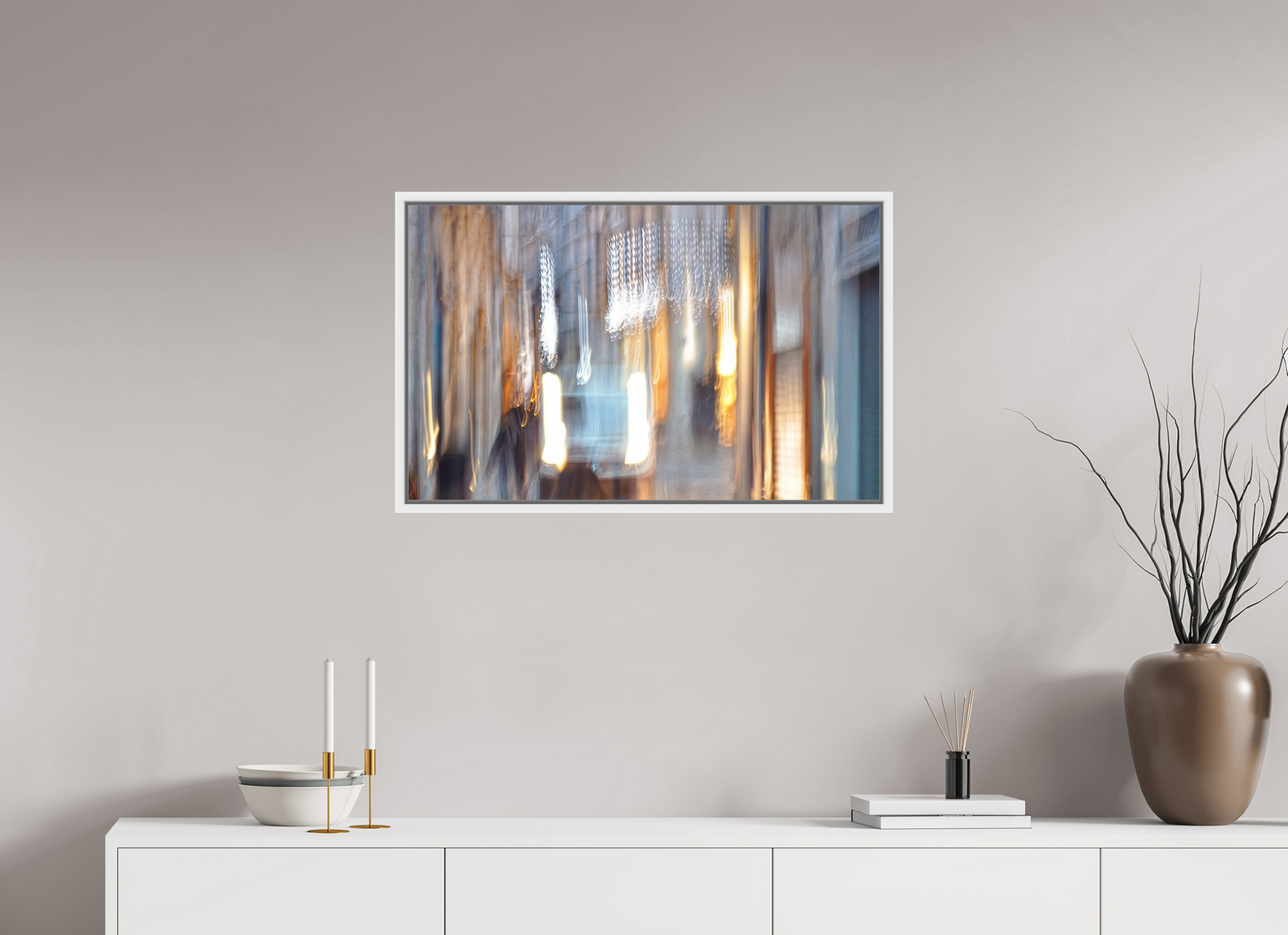 80 x 50 cm, 9 White American Box Weightless Alley