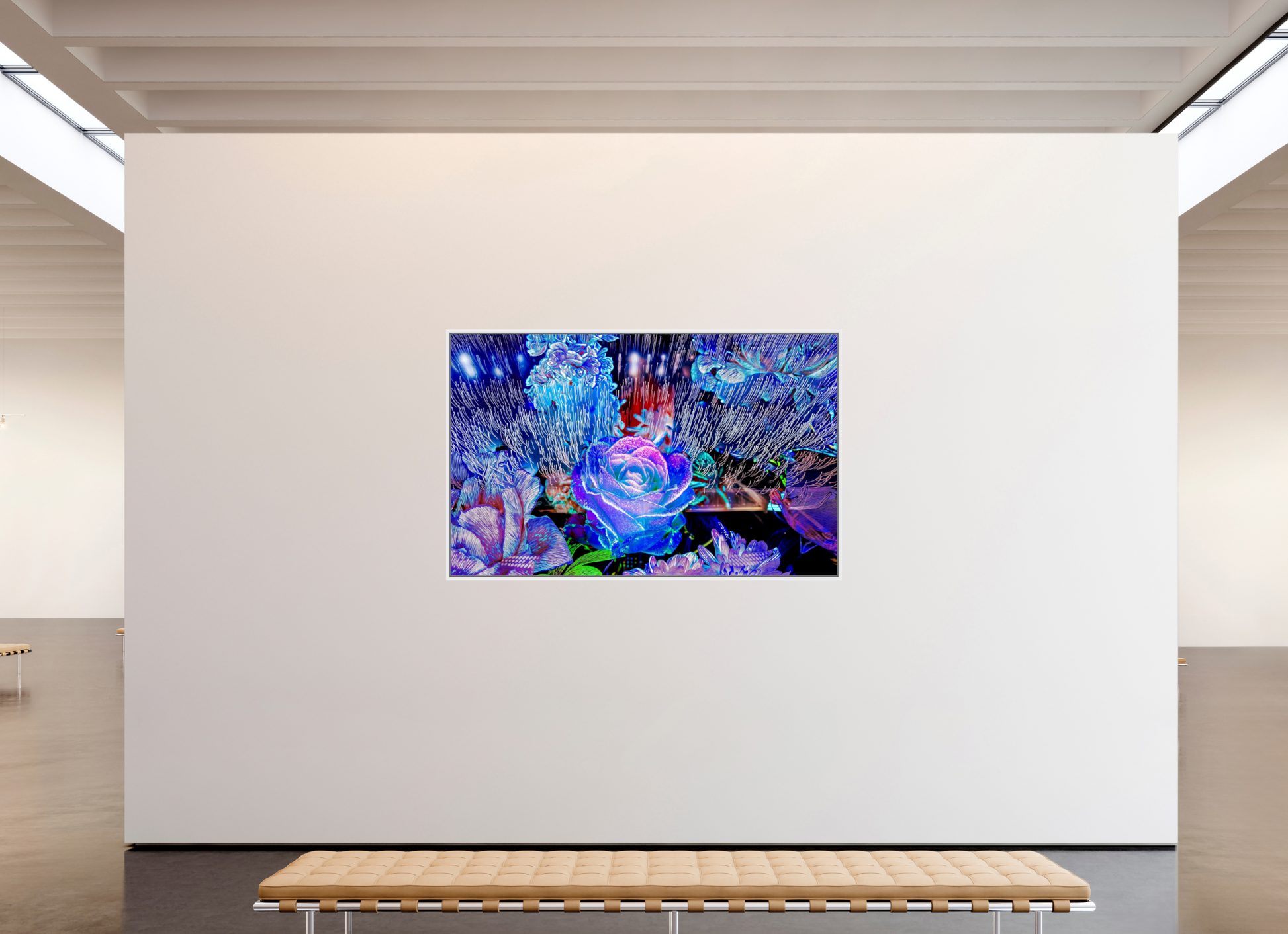 192 x 120 cm, 9 White American Box When light remembers flowers